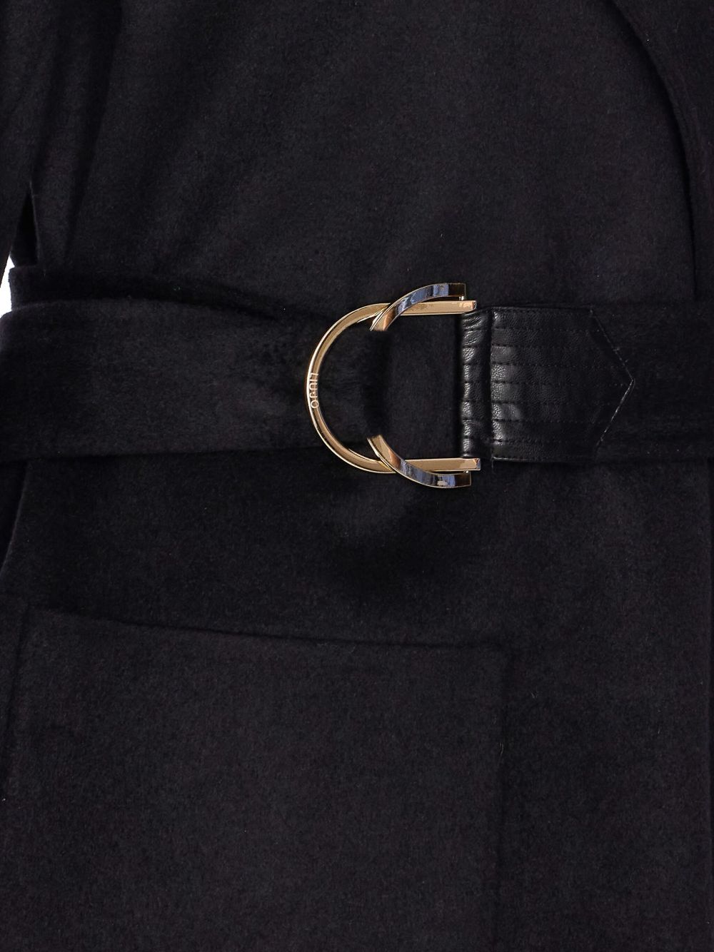 LIU JO Belted Wool Blend Long Sleeve Jacket for Women