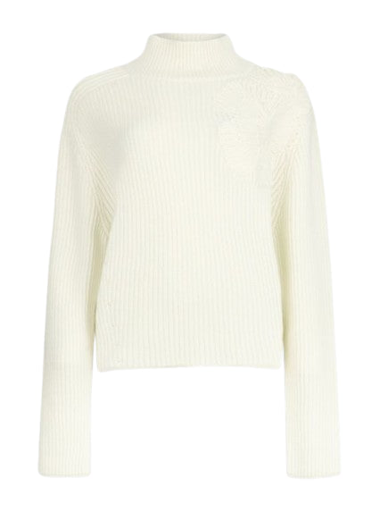 LIU JO Ribbed Knit High Neck Long Sleeve Top