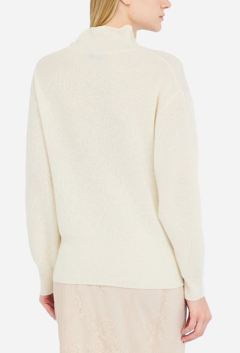 LIU JO Mini Pearl Embellished Puff Sweater