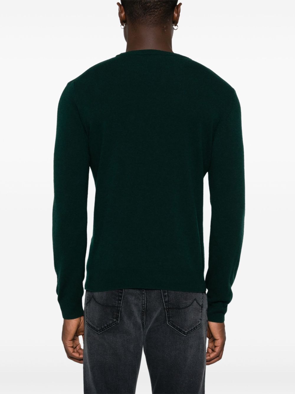 WOOLRICH Military Green Wool Sweater - Crew Neck, Long Sleeves