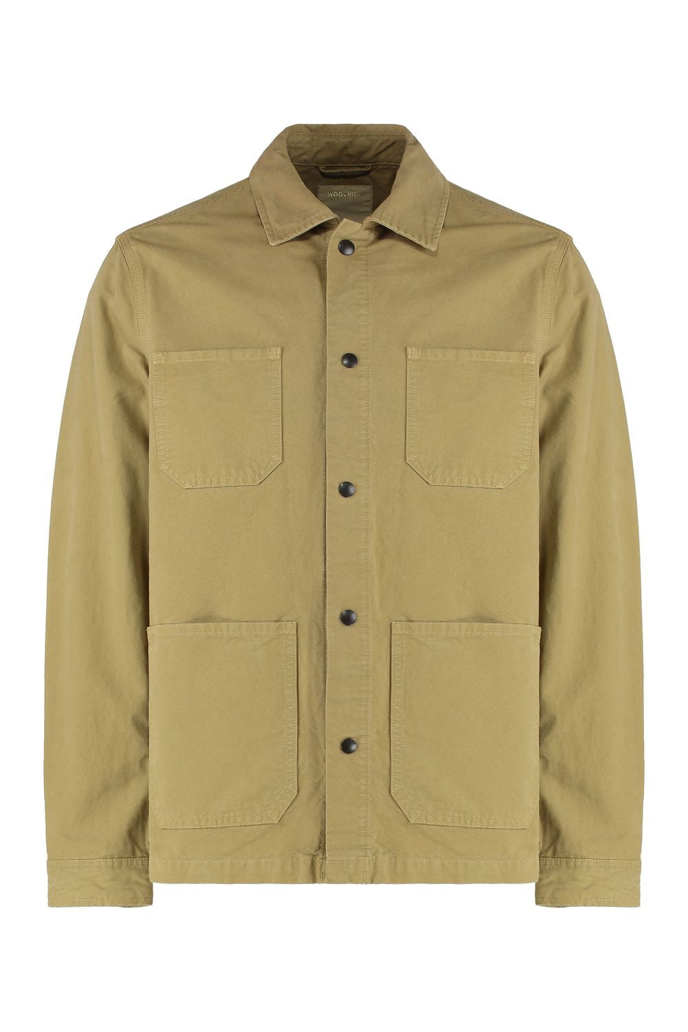 WOOLRICH Men's Cotton Overshirt with Four Front Pockets