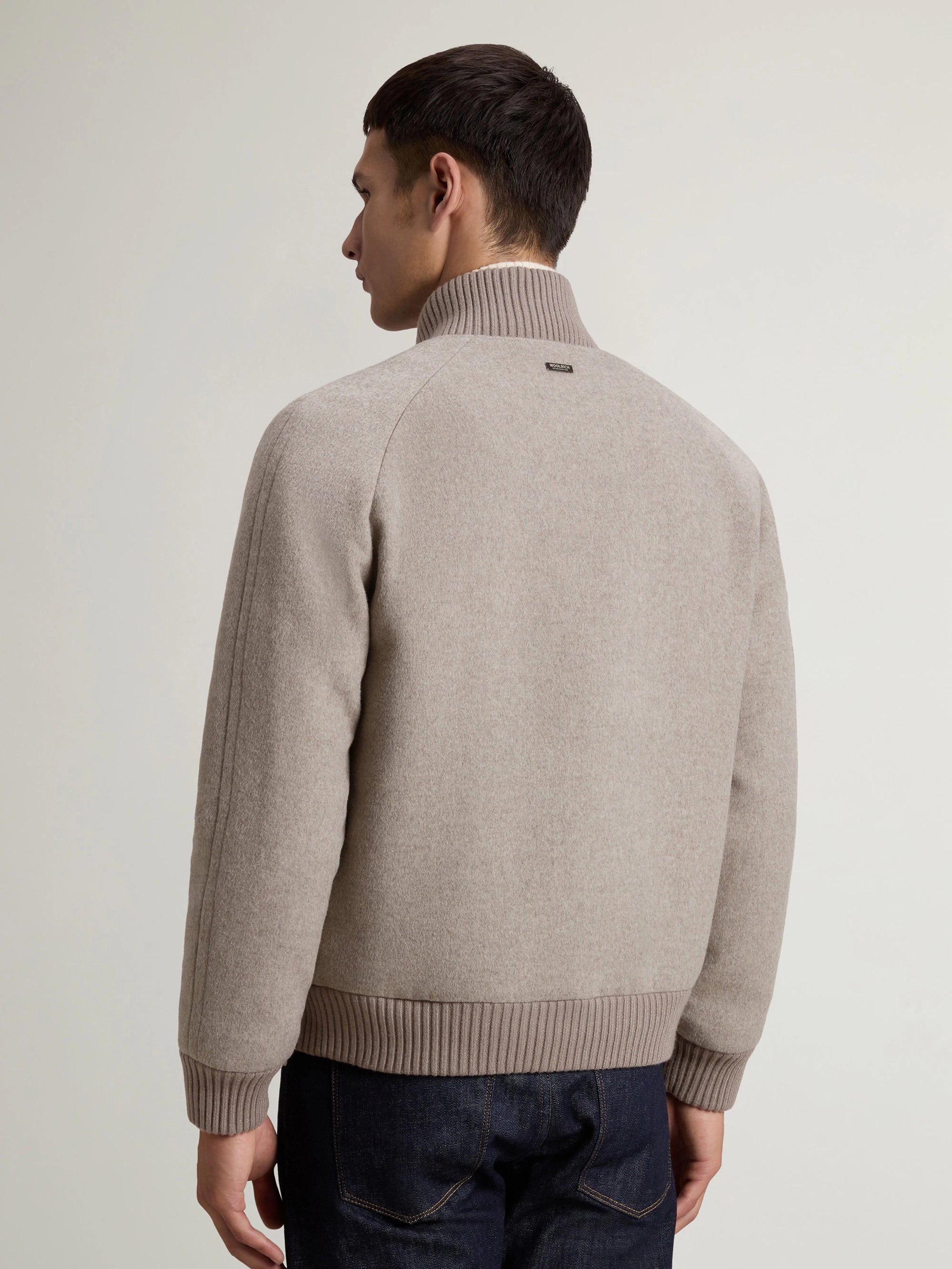 WOOLRICH Men's Wool Blend Miles Bomber Jacket - Size L