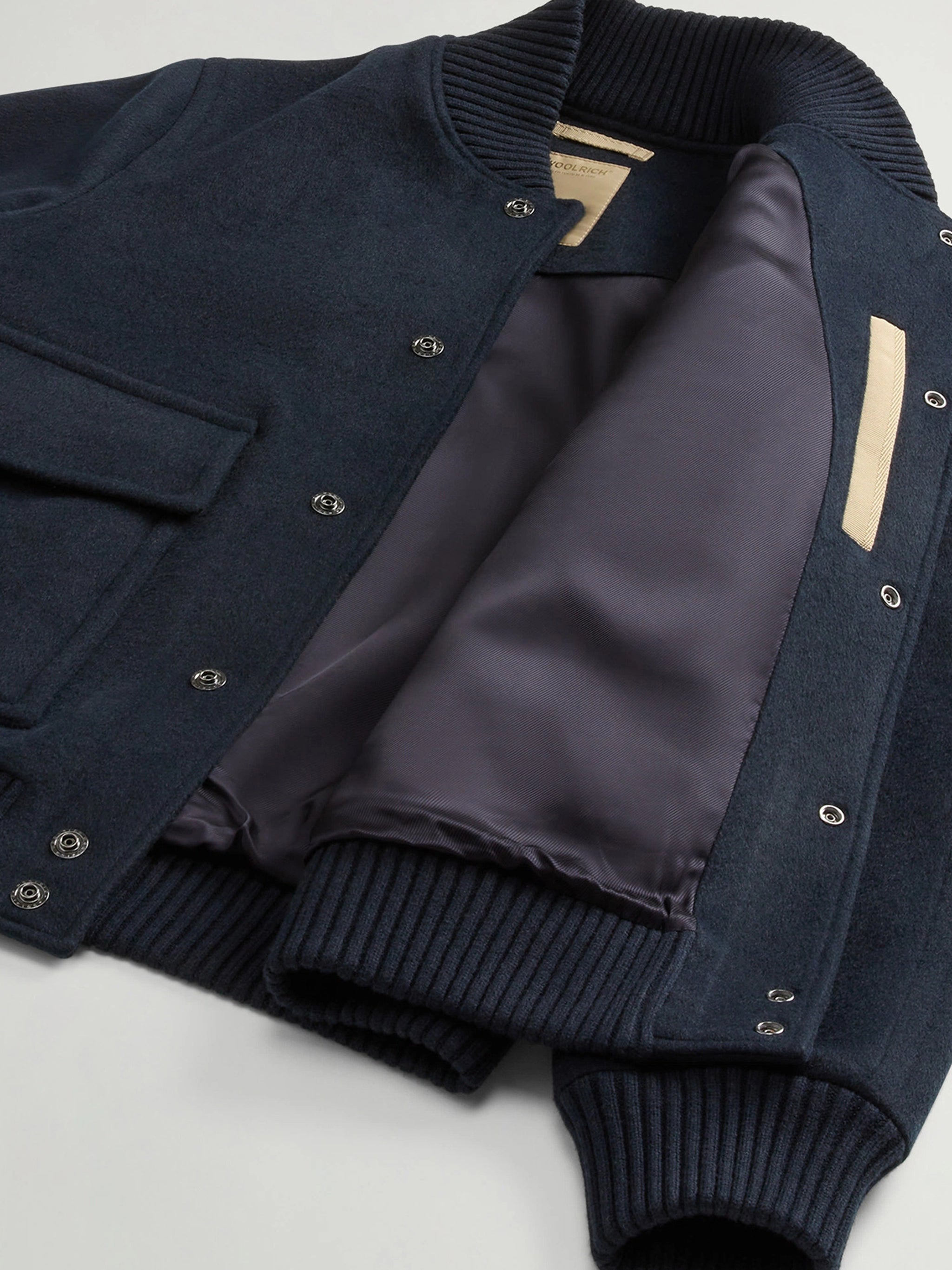 WOOLRICH Men's Wool Blend Miles Bomber Jacket - Size L