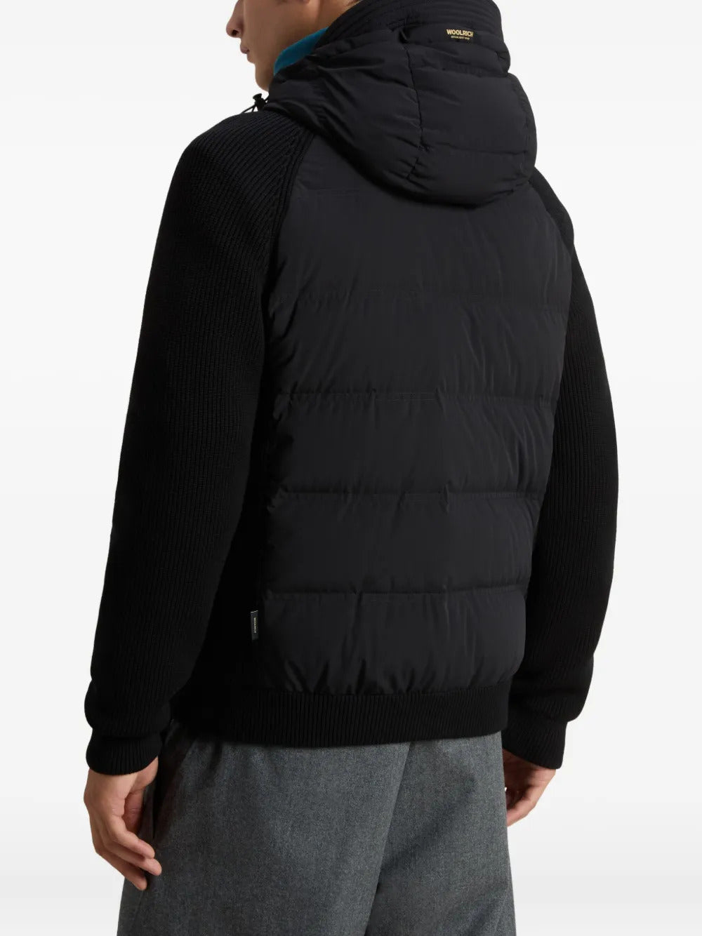 WOOLRICH Men's Hybrid Jacket with Removable Hood, Size M