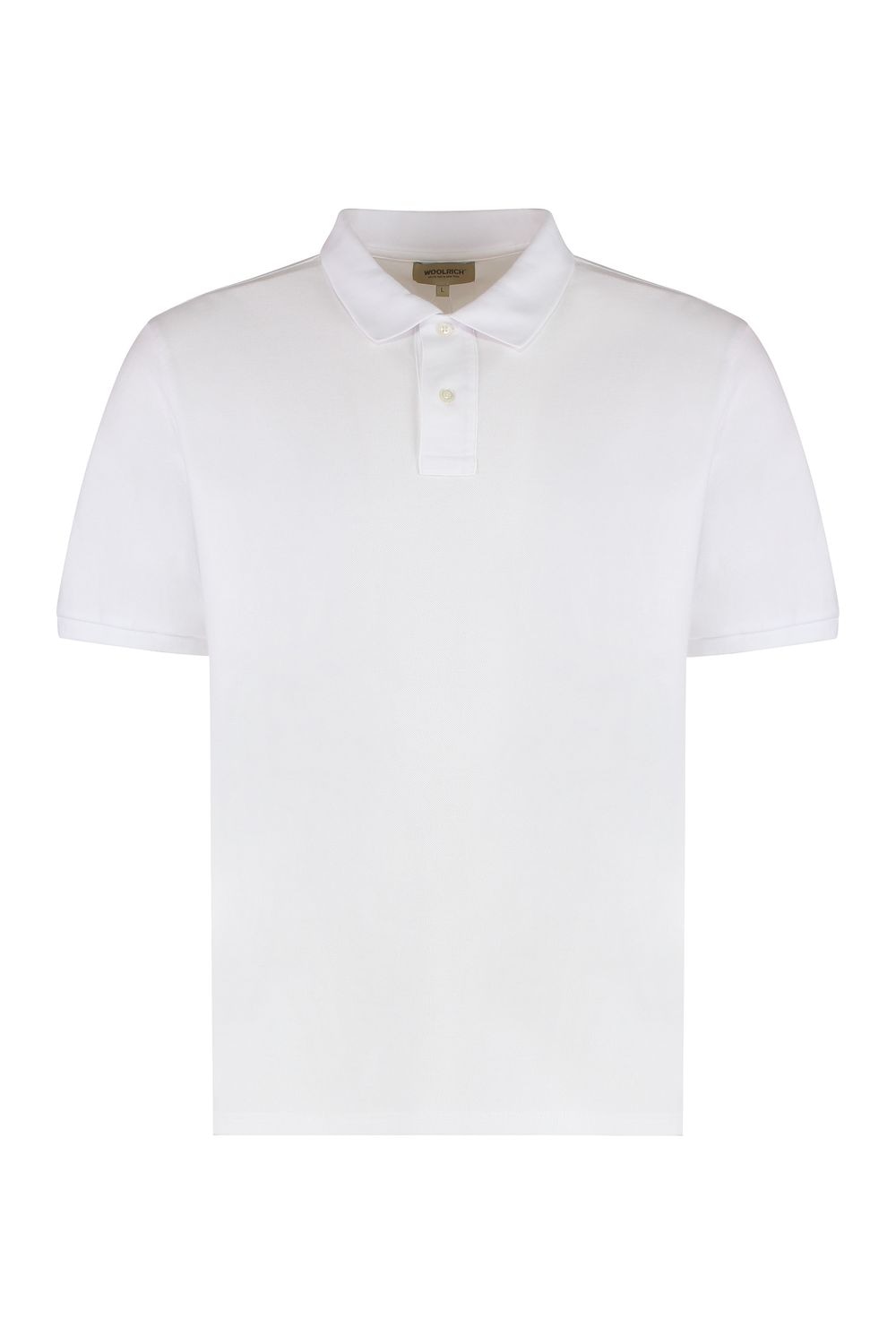 WOOLRICH Cotton-Piqué Polo Shirt with Side Slits