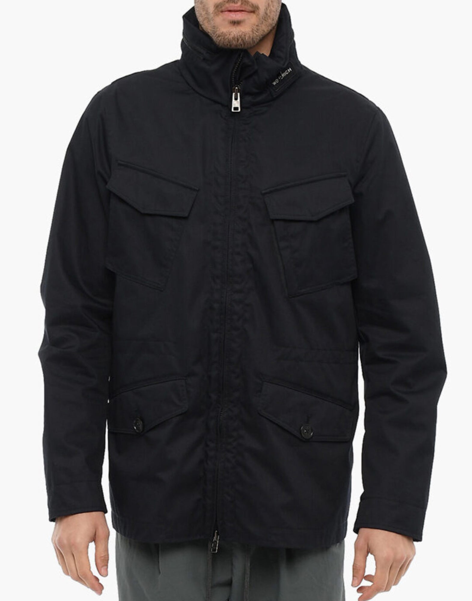 WOOLRICH Cotton Utility Field Jacket for Men - FW24 Collection
