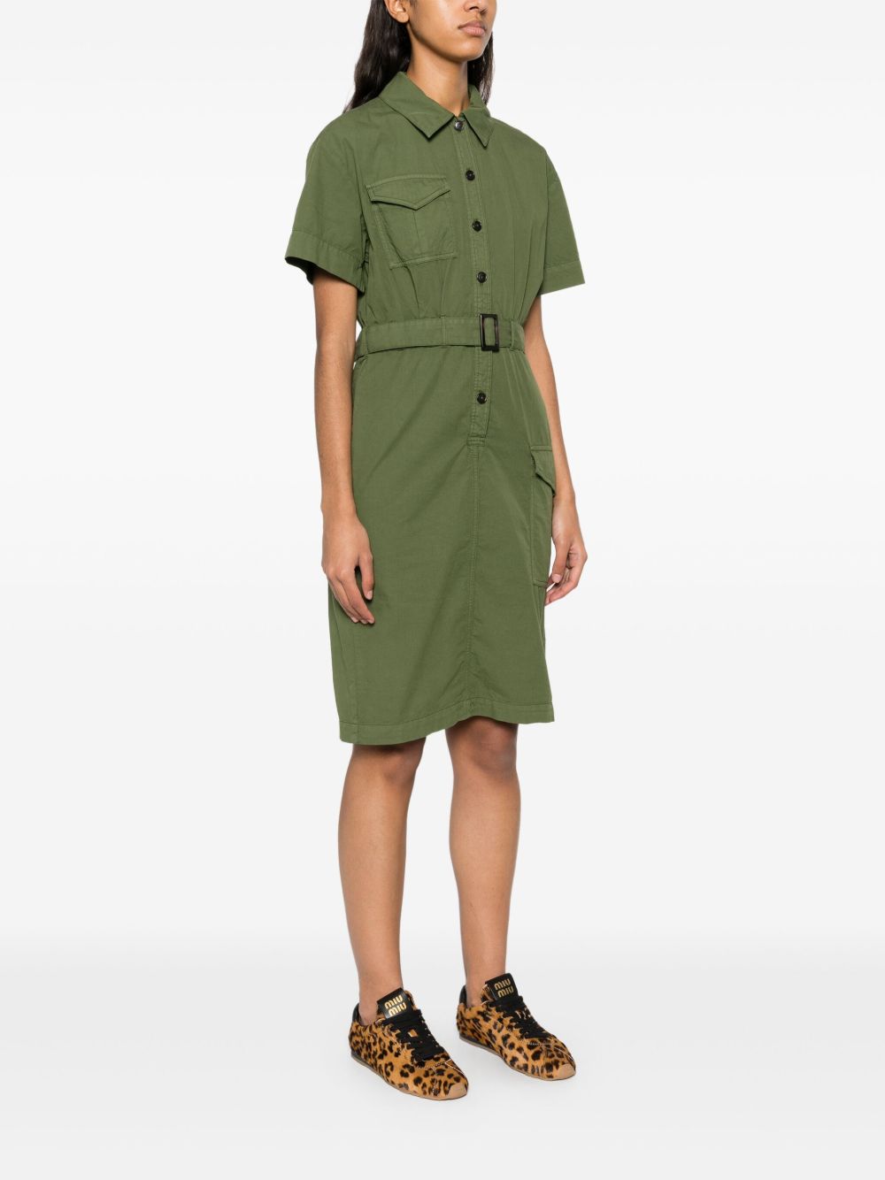 WOOLRICH Classic Short Sleeve Cotton Shirt Dress