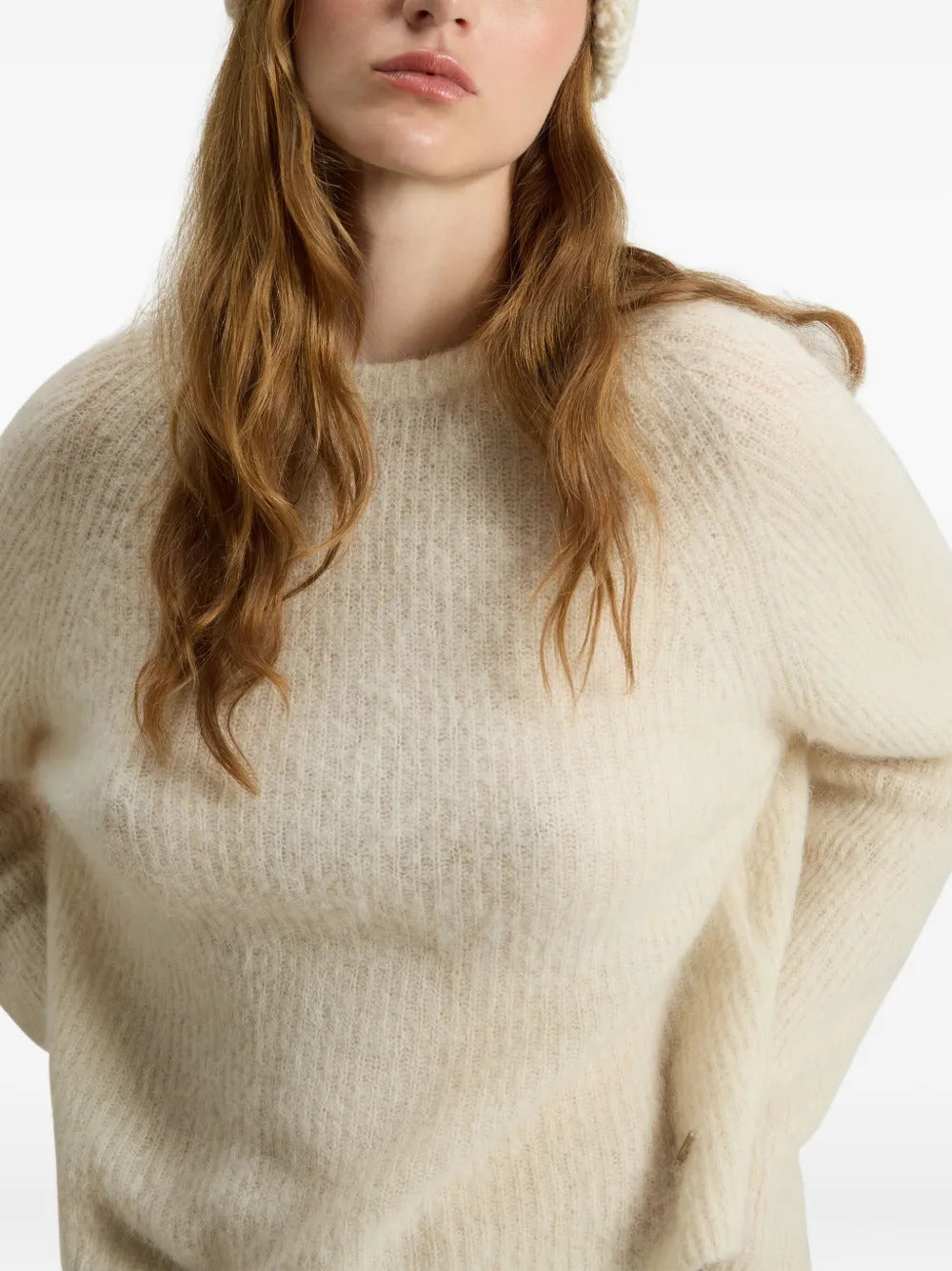 WOOLRICH Garment-Dyed Crew Neck Sweater in Alpaca and Wool Blend (Size S)