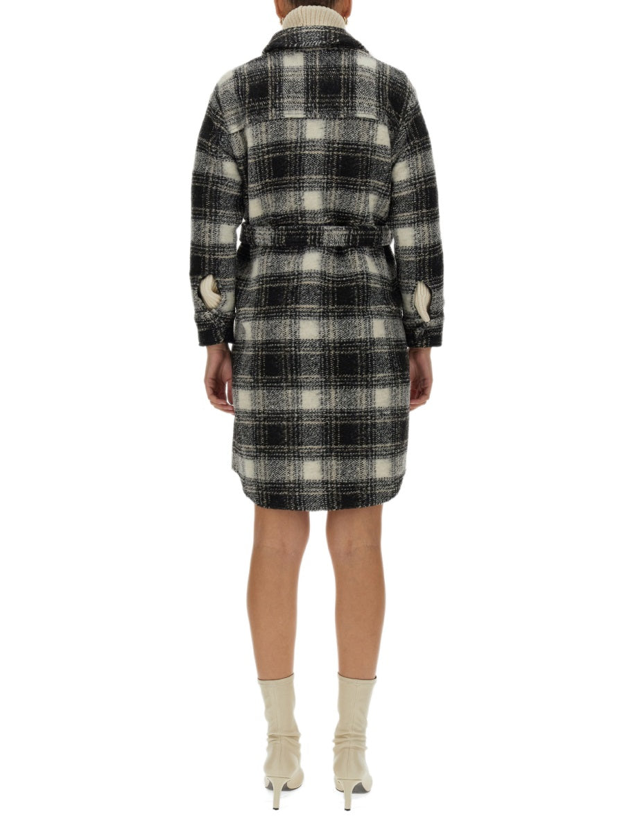 WOOLRICH Check Print Jacket with Classic Collar for Women