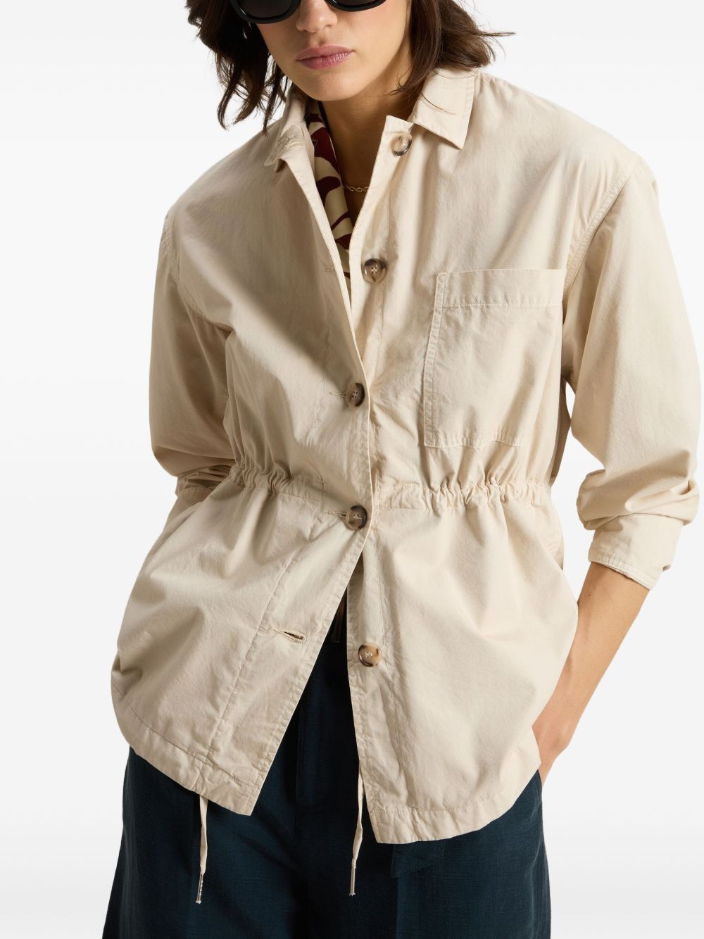 WOOLRICH Button-Up Cotton Shirt Jacket for Women