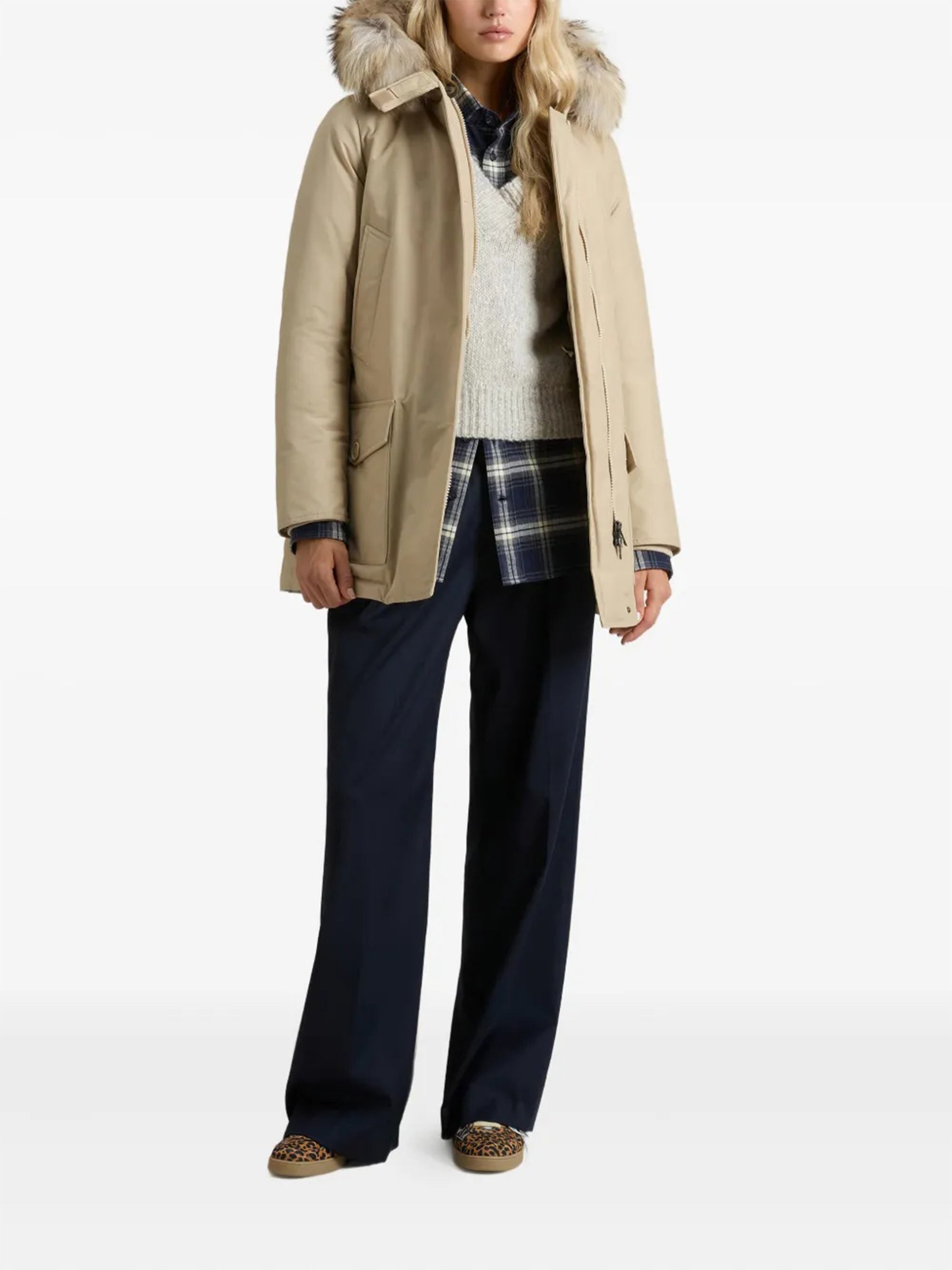 WOOLRICH Womens Arctic Detachable Fur Parka Jacket