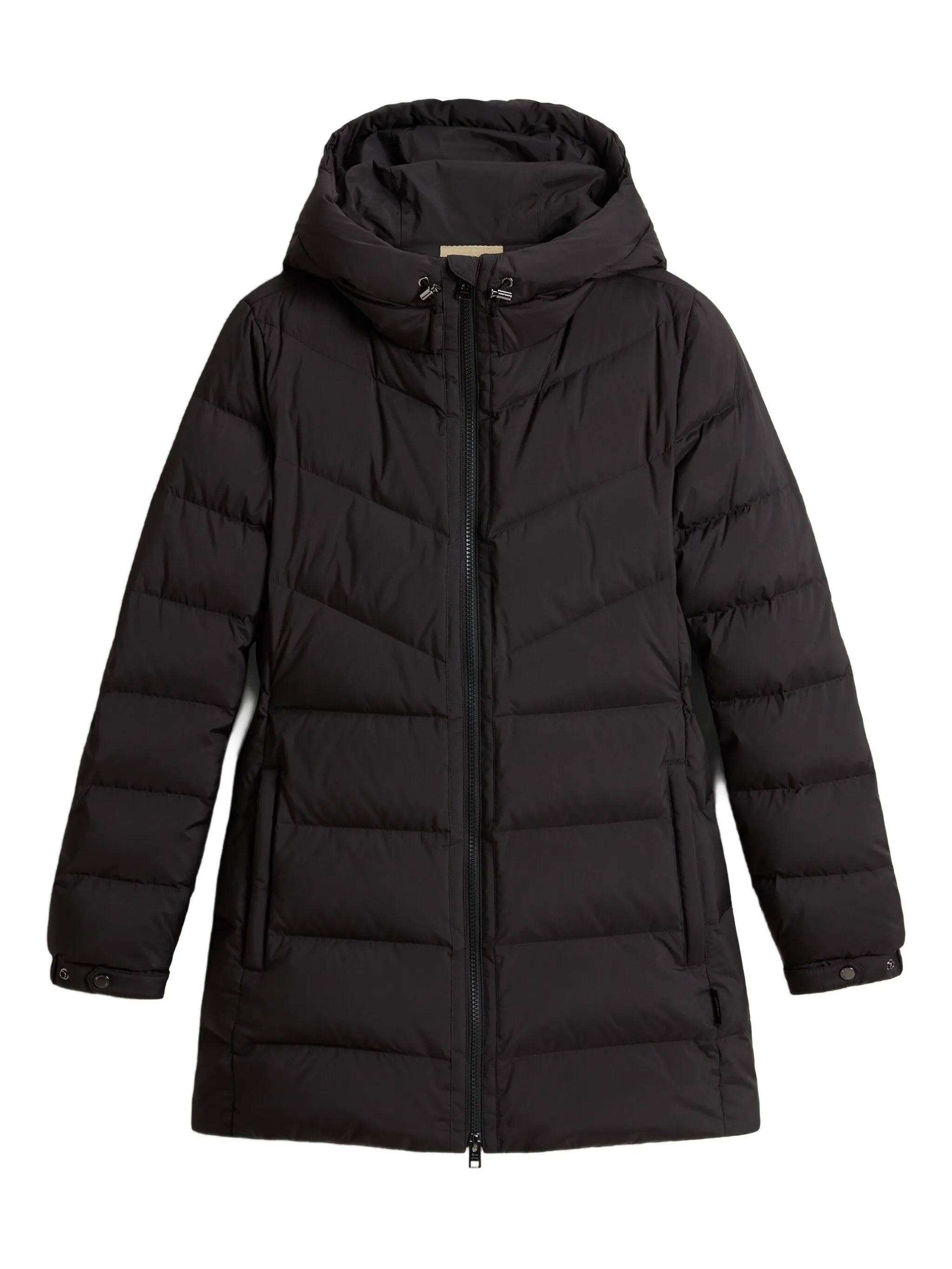WOOLRICH Women's Chevron Quilted Down Jacket with Hood - Size S