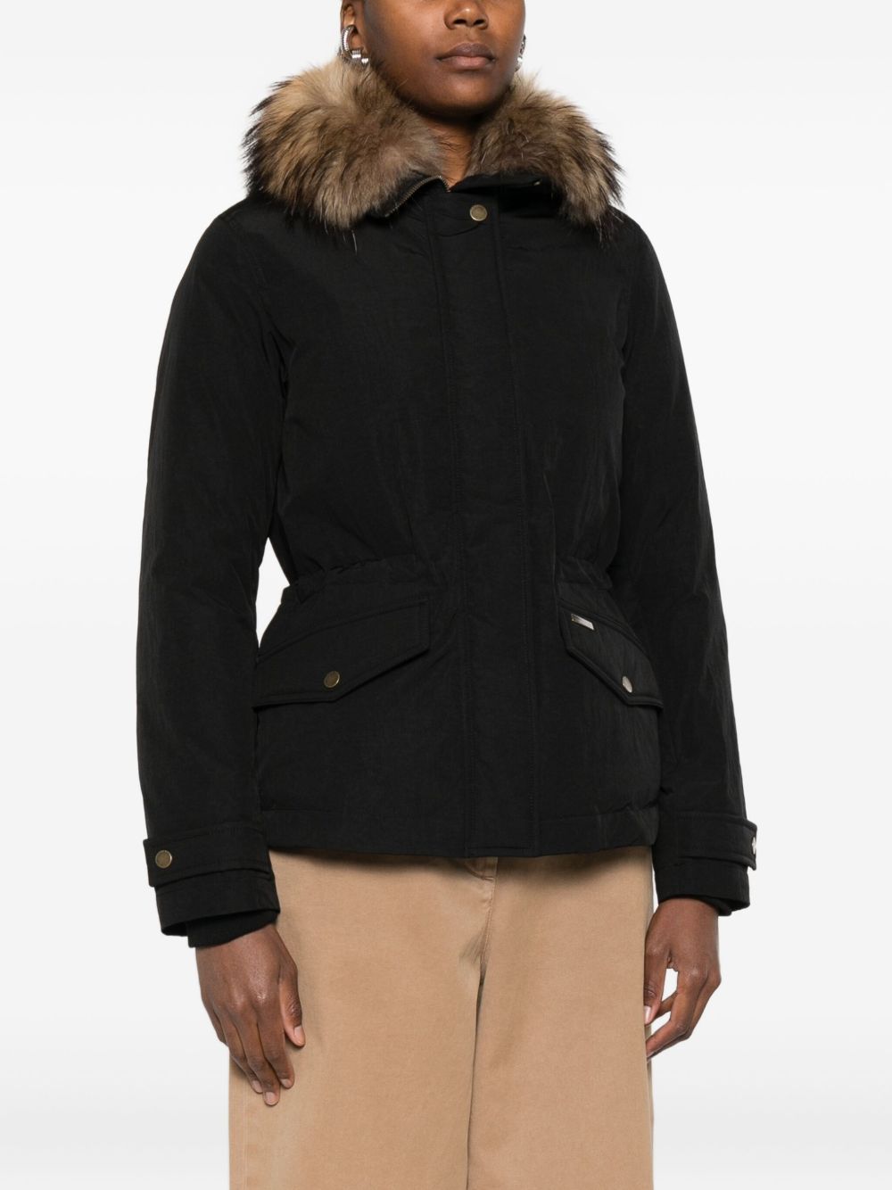 WOOLRICH Women's Polyester Jacket with Zip Fastening and Flap Pockets