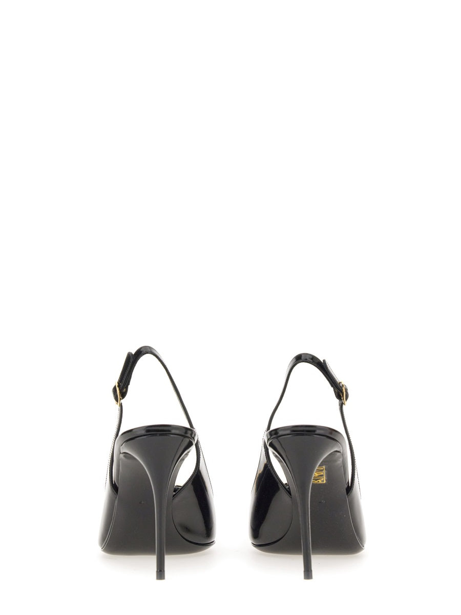 DOLCE & GABBANA Sling Back Pumps with Logo - 9 CM Heel