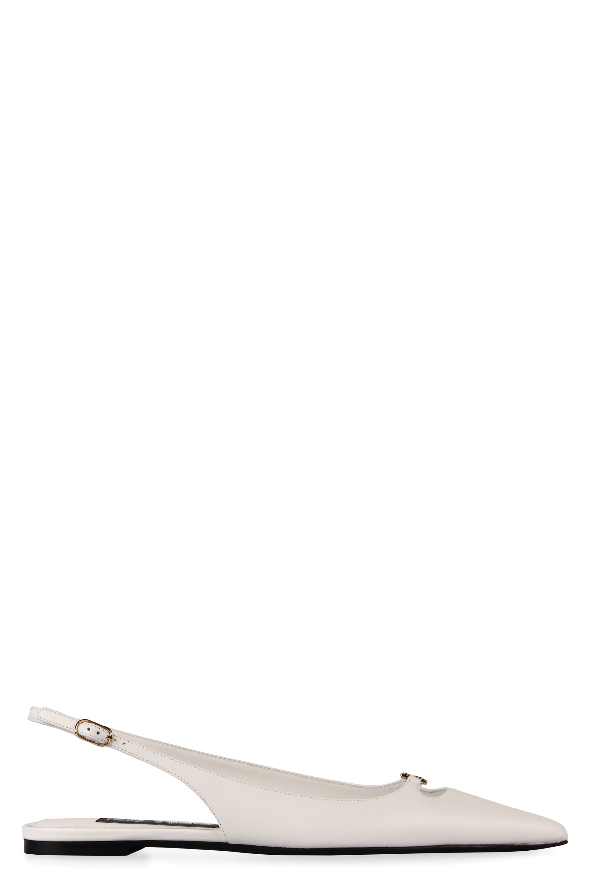 DOLCE & GABBANA Leather Slingback Pumps with Pointy Toe