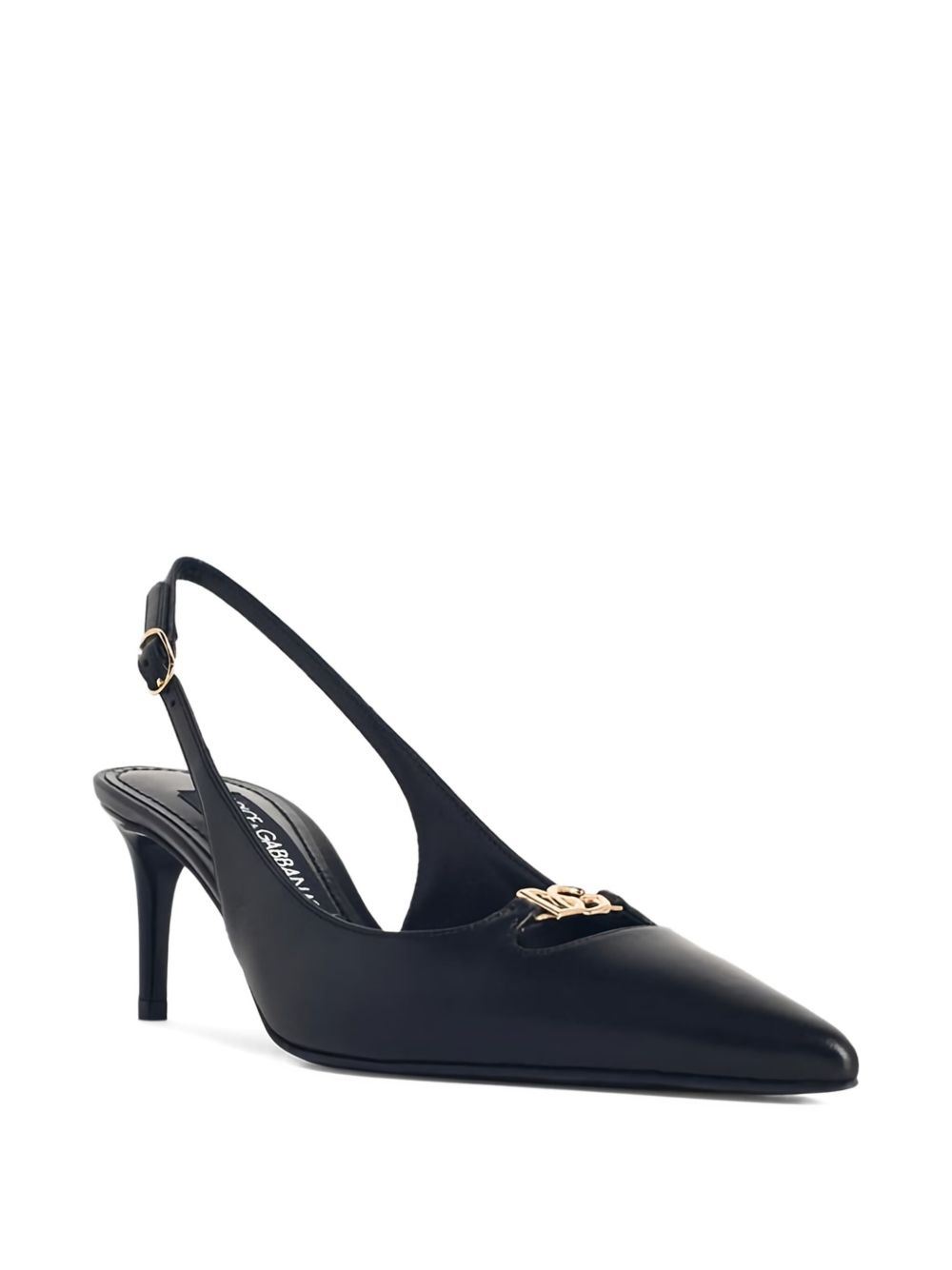 DOLCE & GABBANA Pointed Toe Slingback Heels with Mid Heel