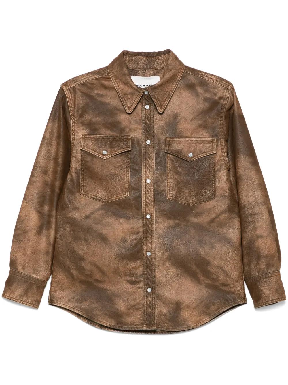 ISABEL MARANT ETOILE Faux Leather Shirt for Women - FW25