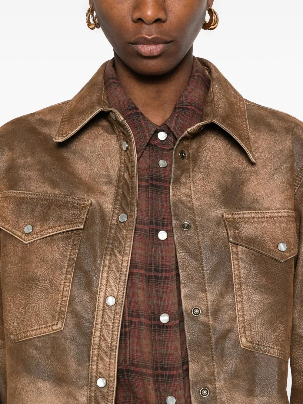 ISABEL MARANT ETOILE Faux Leather Shirt for Women - FW25