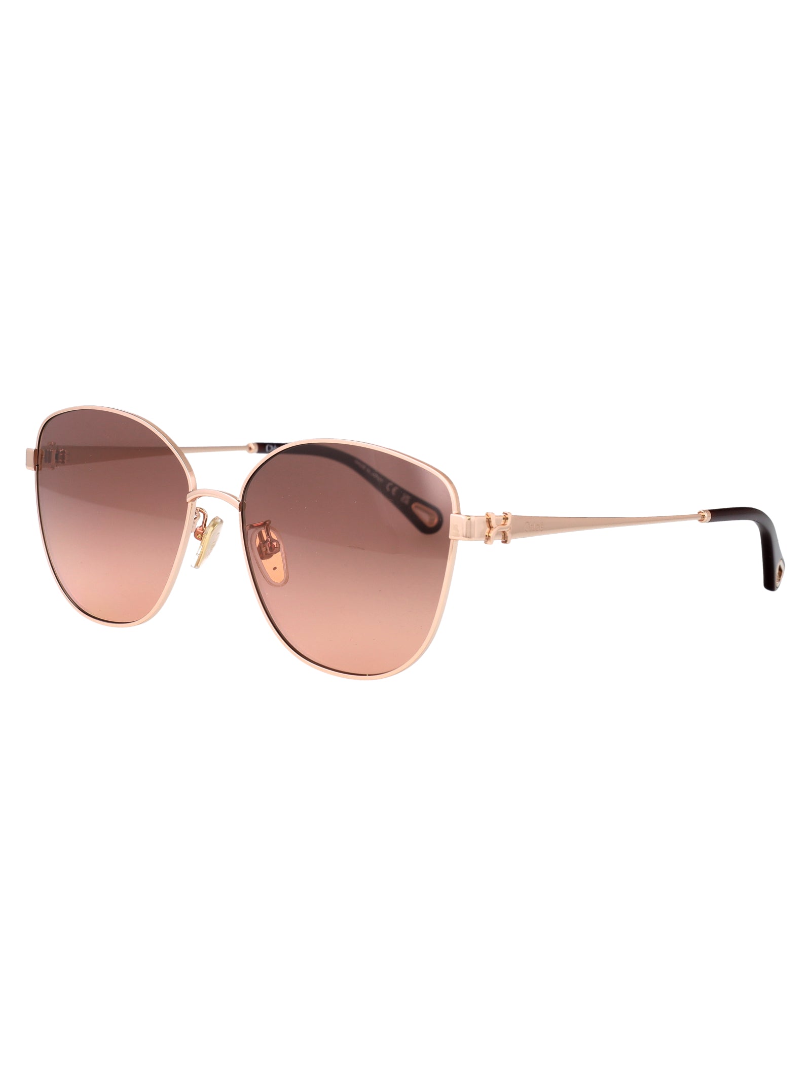 CHLOÉ Gold Metal Frame Sunglasses