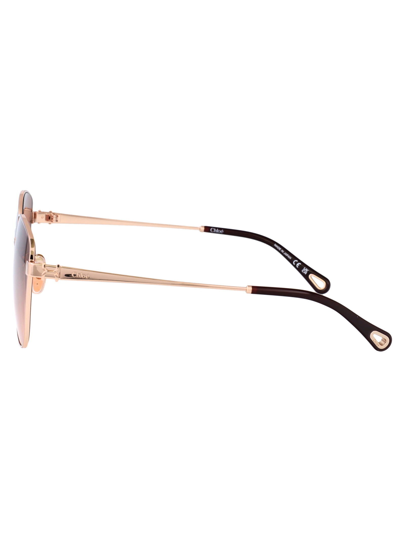 CHLOÉ Gold Metal Frame Sunglasses