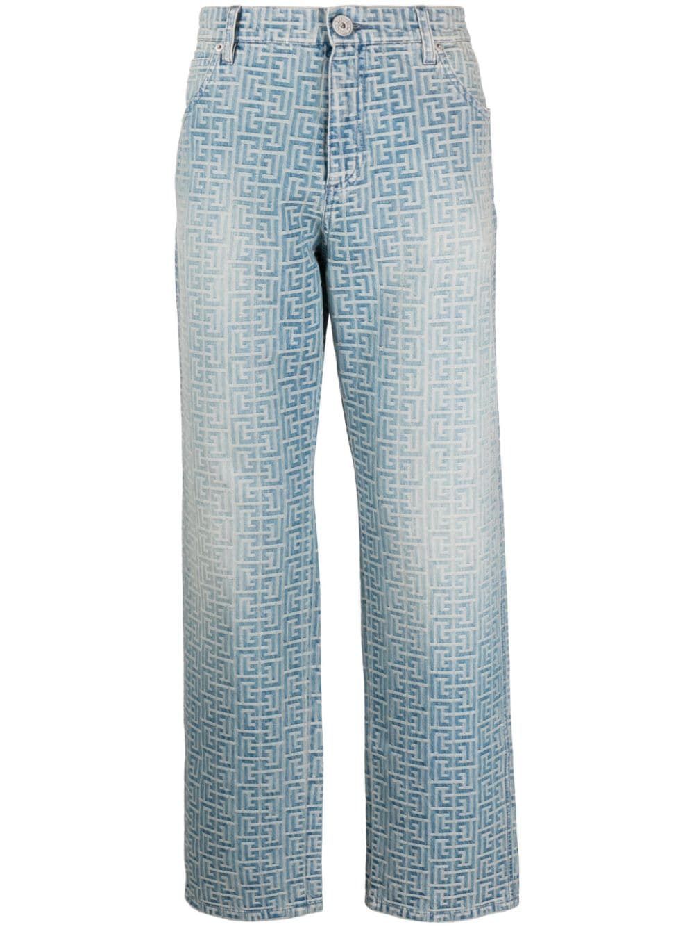 BALMAIN Embroidered Denim Jeans for Men - SS24 Collection
