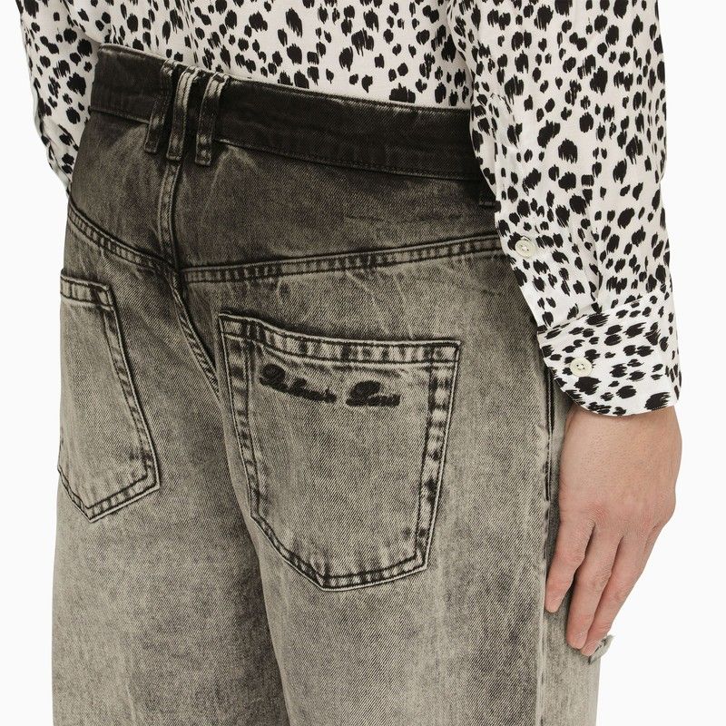 BALMAIN Men's Bleached Straight Denim Pants