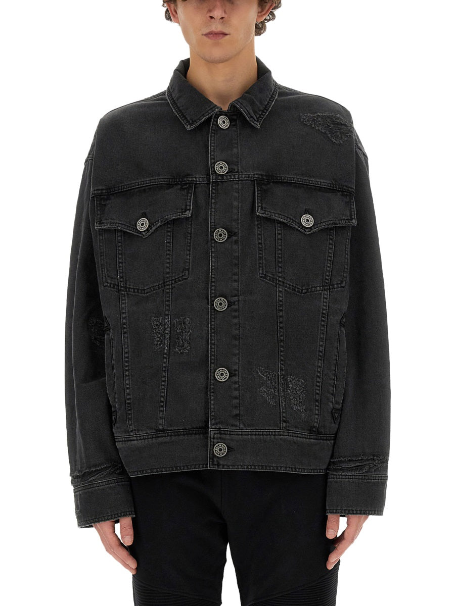 BALMAIN Regular Fit Denim Jacket - Size 48