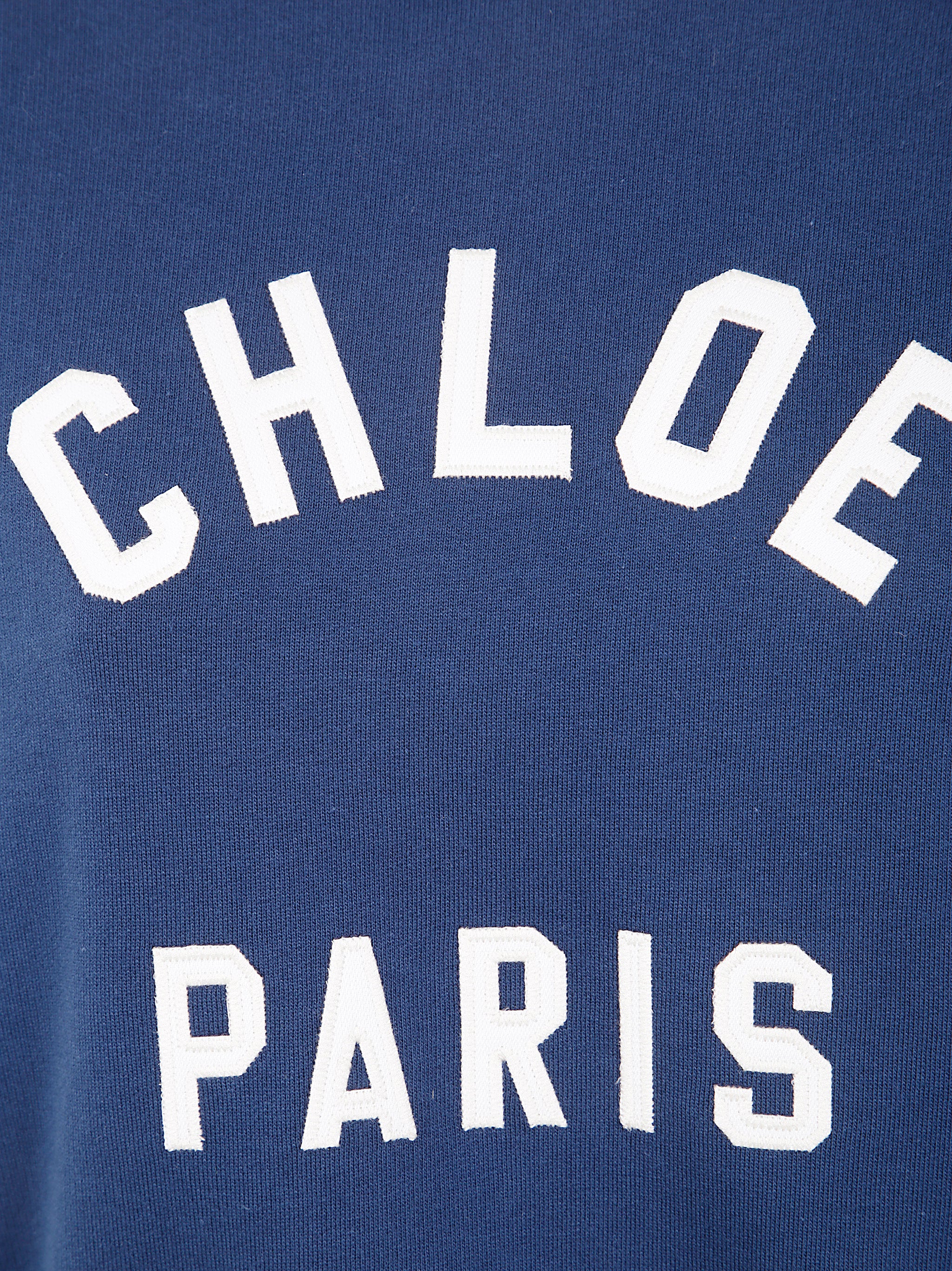 CHLOÉ Cropped Round Neck Mini Sweatshirt