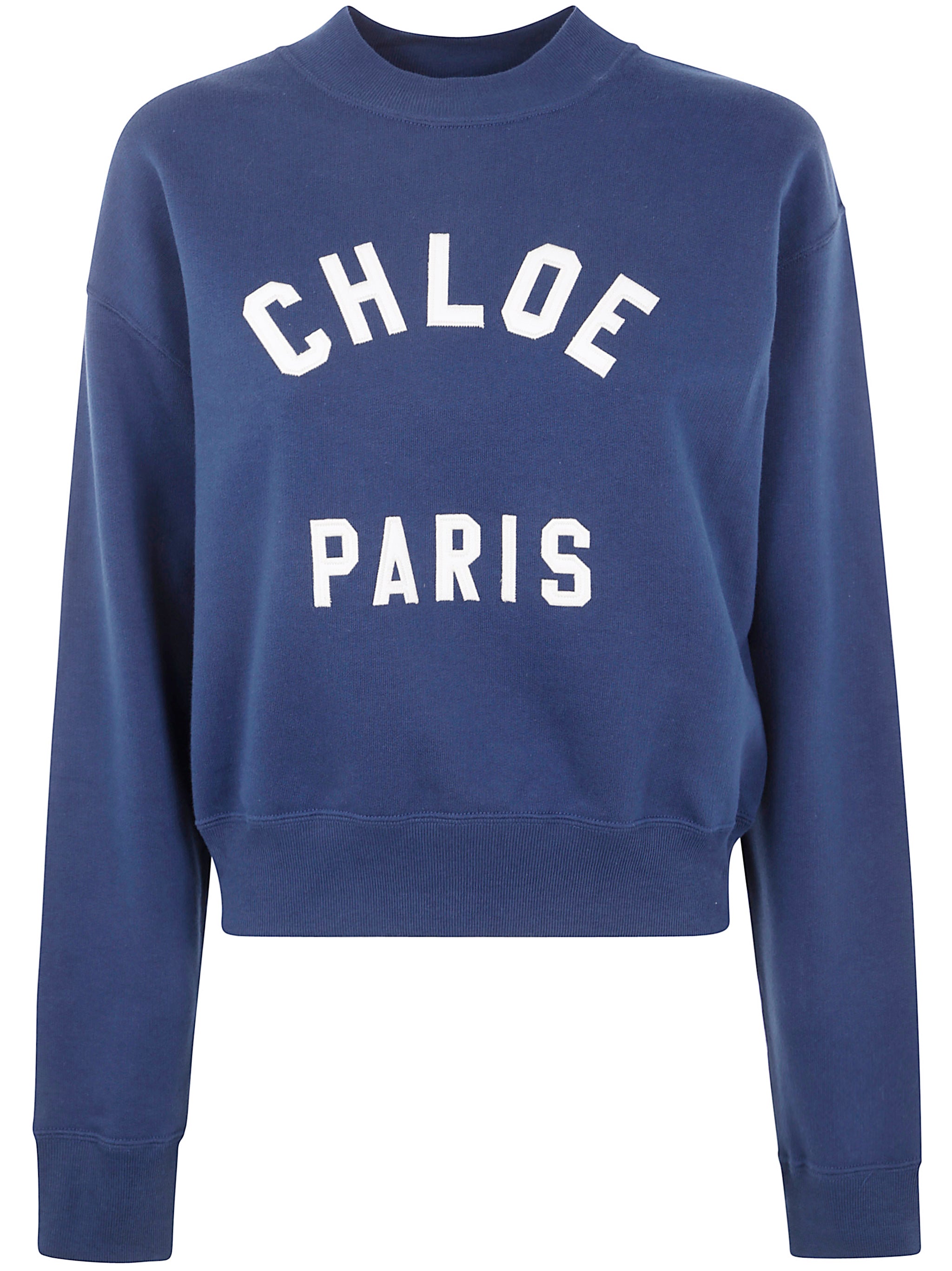CHLOÉ Cropped Round Neck Mini Sweatshirt
