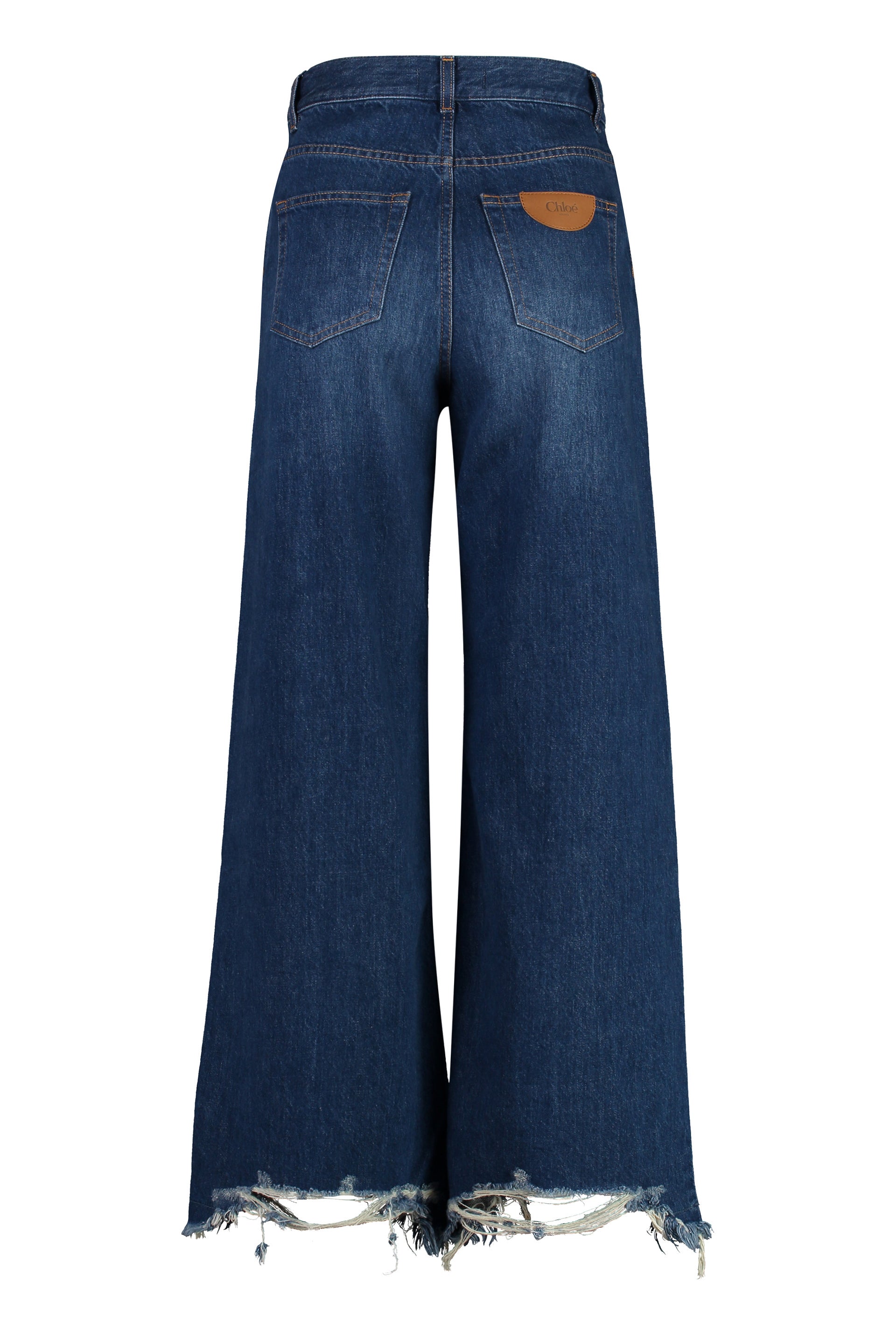 CHLOÉ Cropped Wide-Leg Jeans