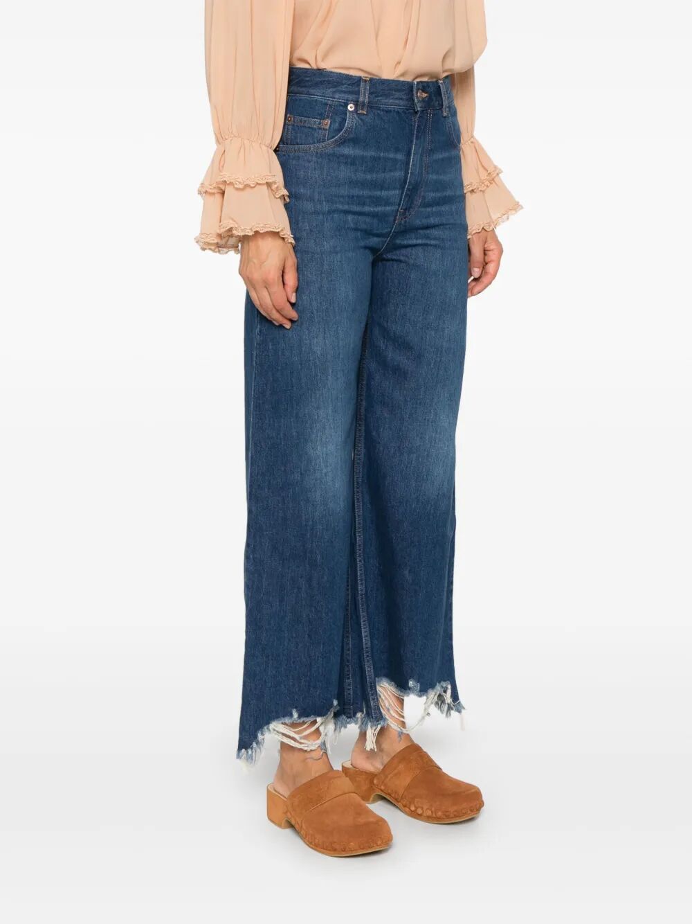 CHLOÉ Cropped Wide-Leg Jeans