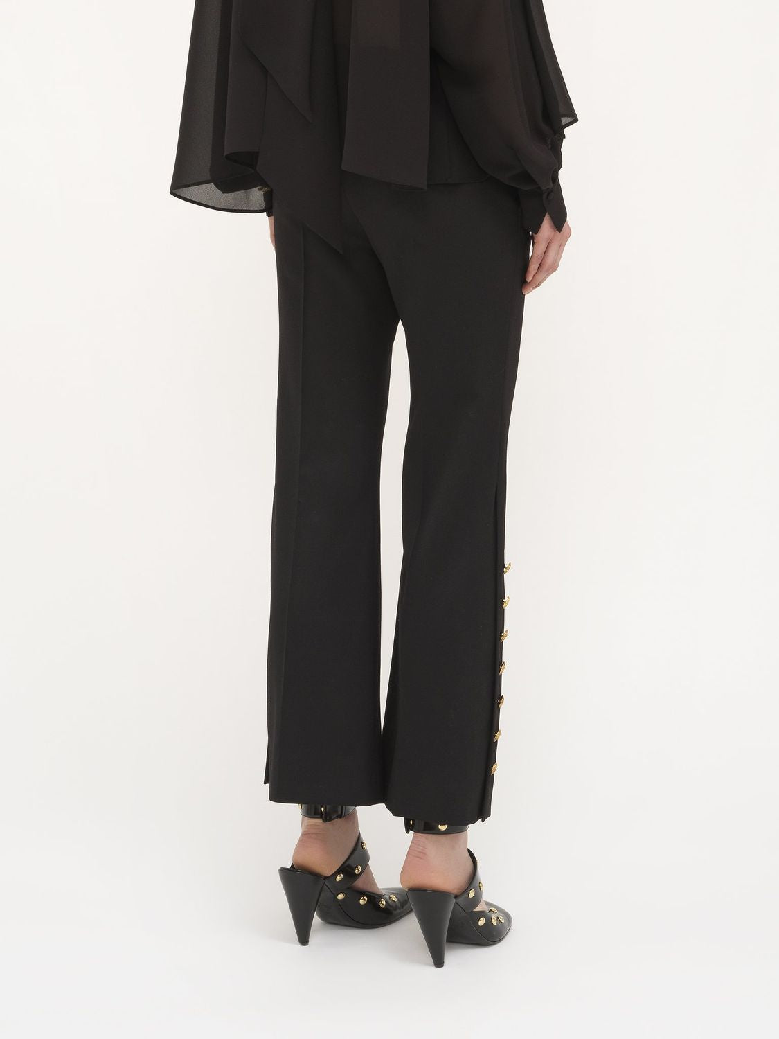 CHLOÉ Elegant Camal Pants with Golden Buttons