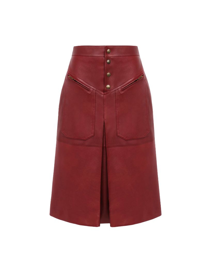 CHLOÉ Knee Length Leather Skirt for Women