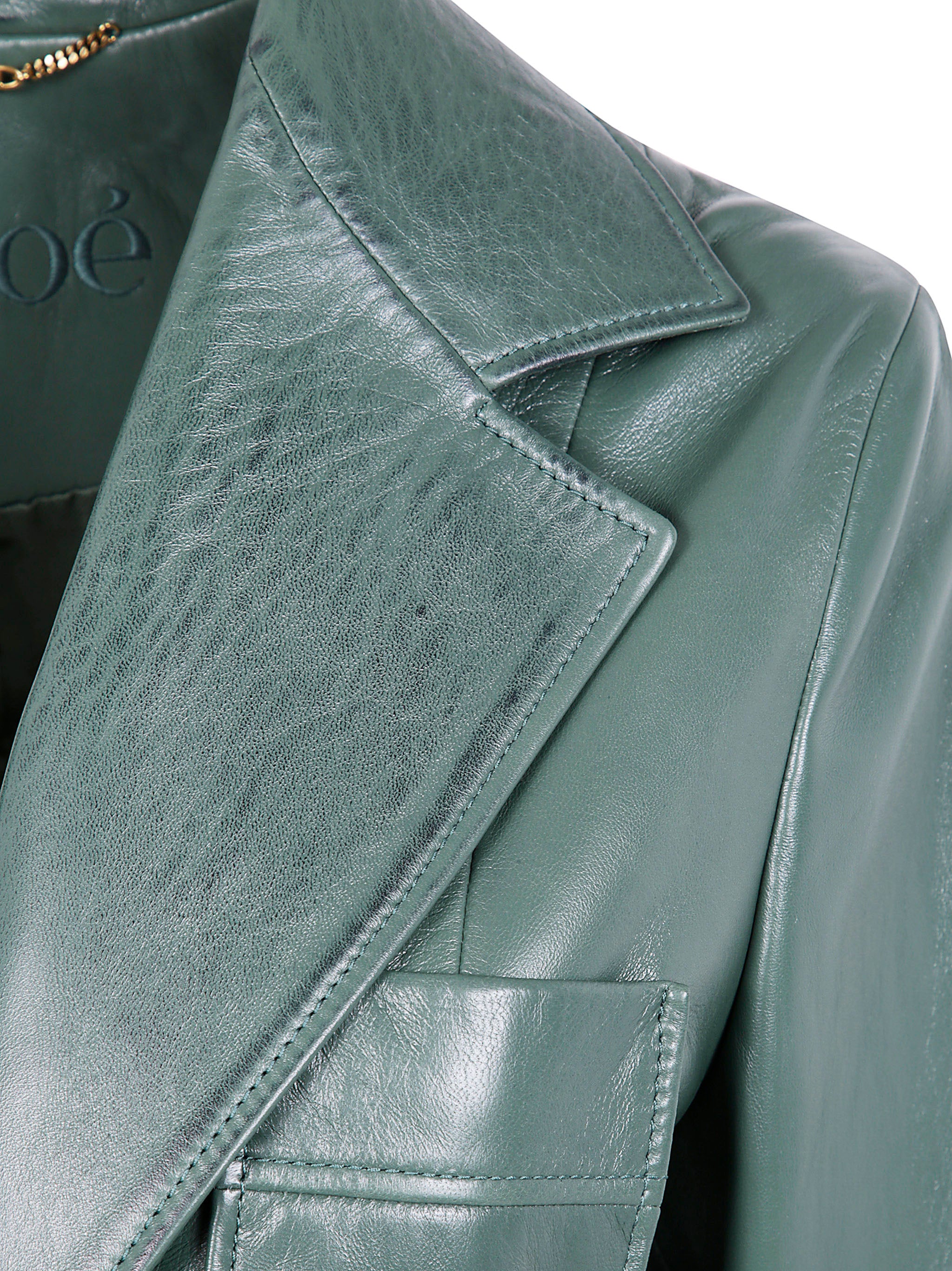 CHLOÉ Single Button Blazer Leather Jacket