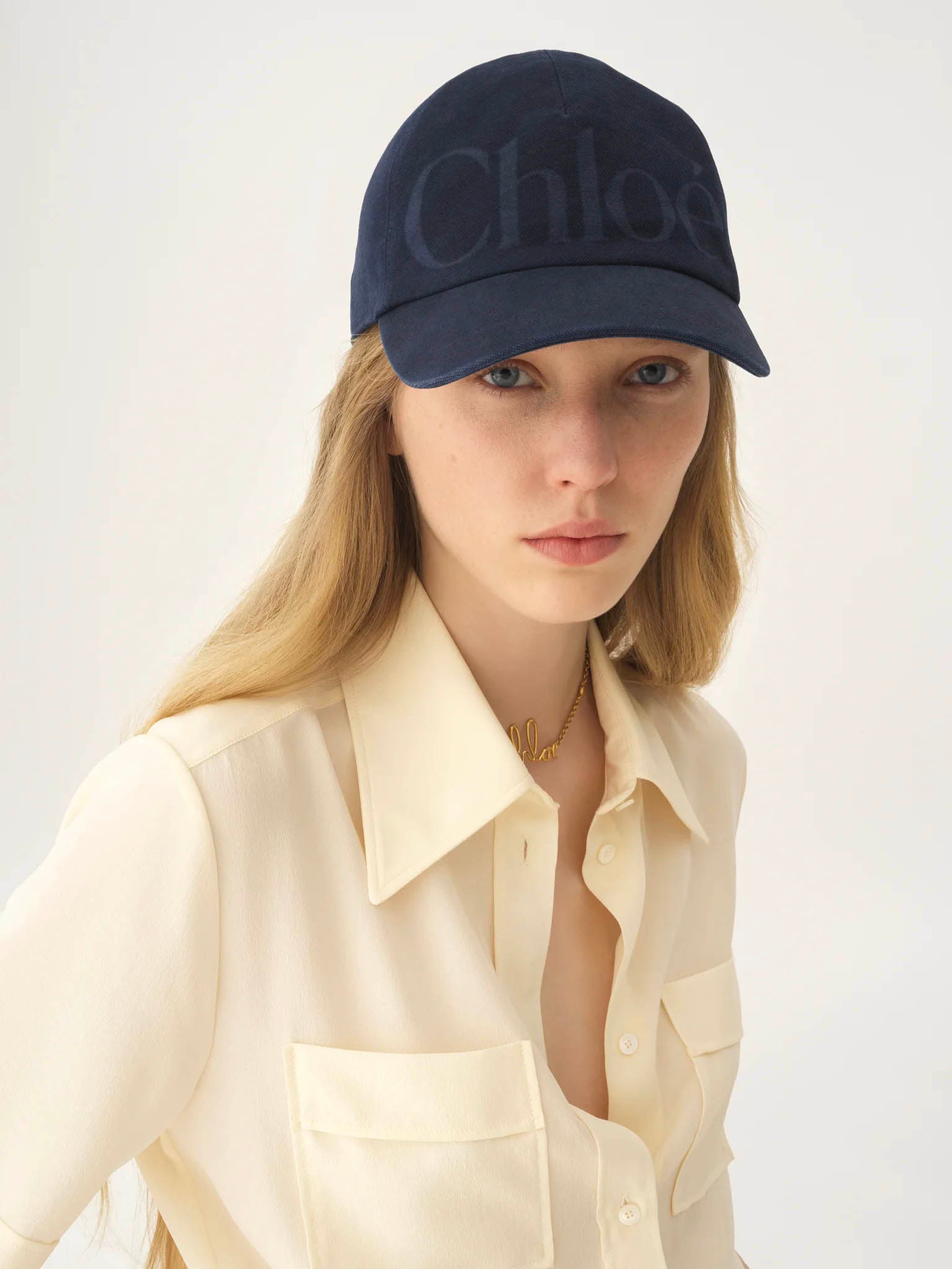 CHLOÉ Essential Washed Cotton Cap - Size S/M