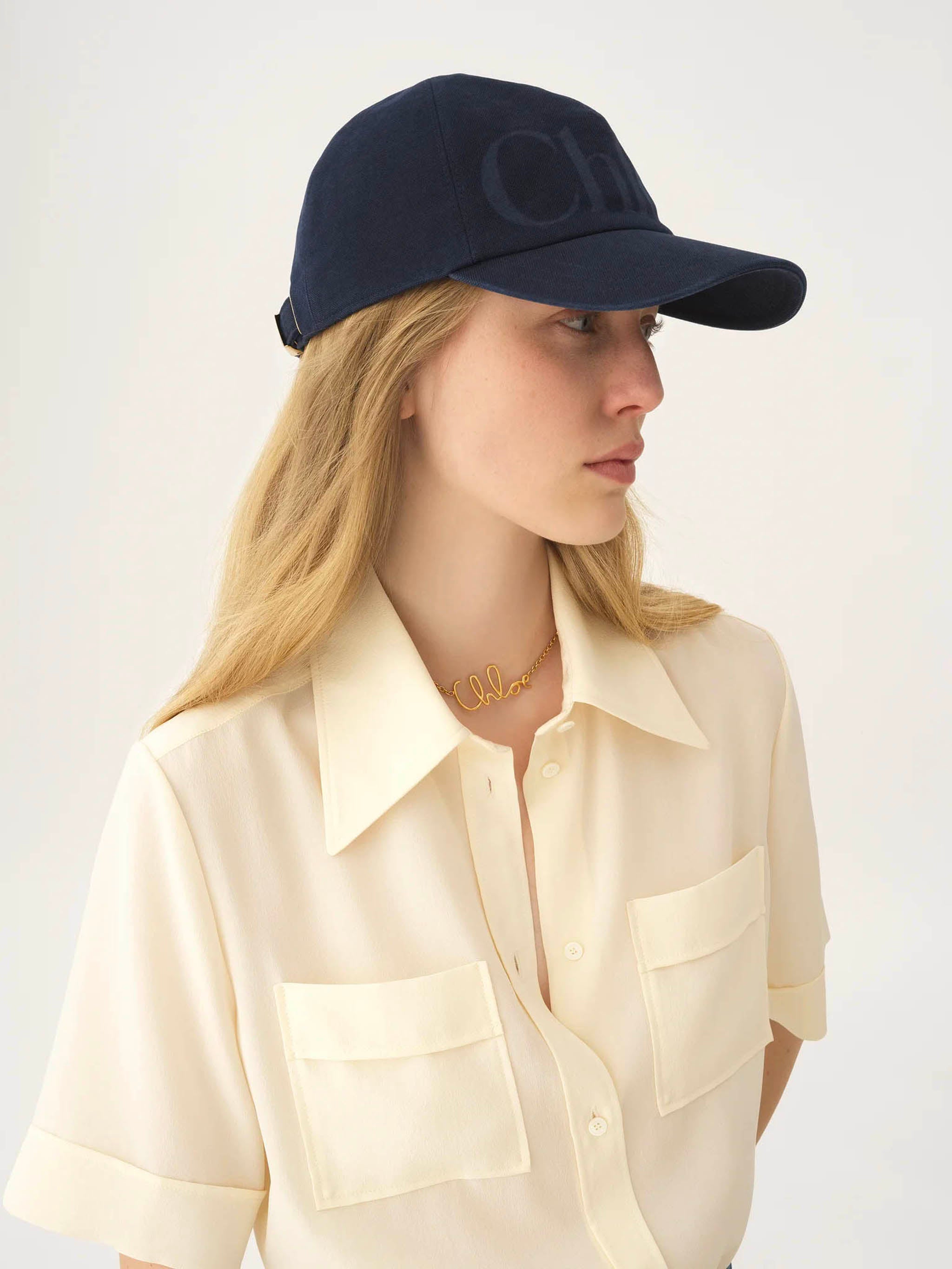 CHLOÉ Essential Washed Cotton Cap - Size S/M