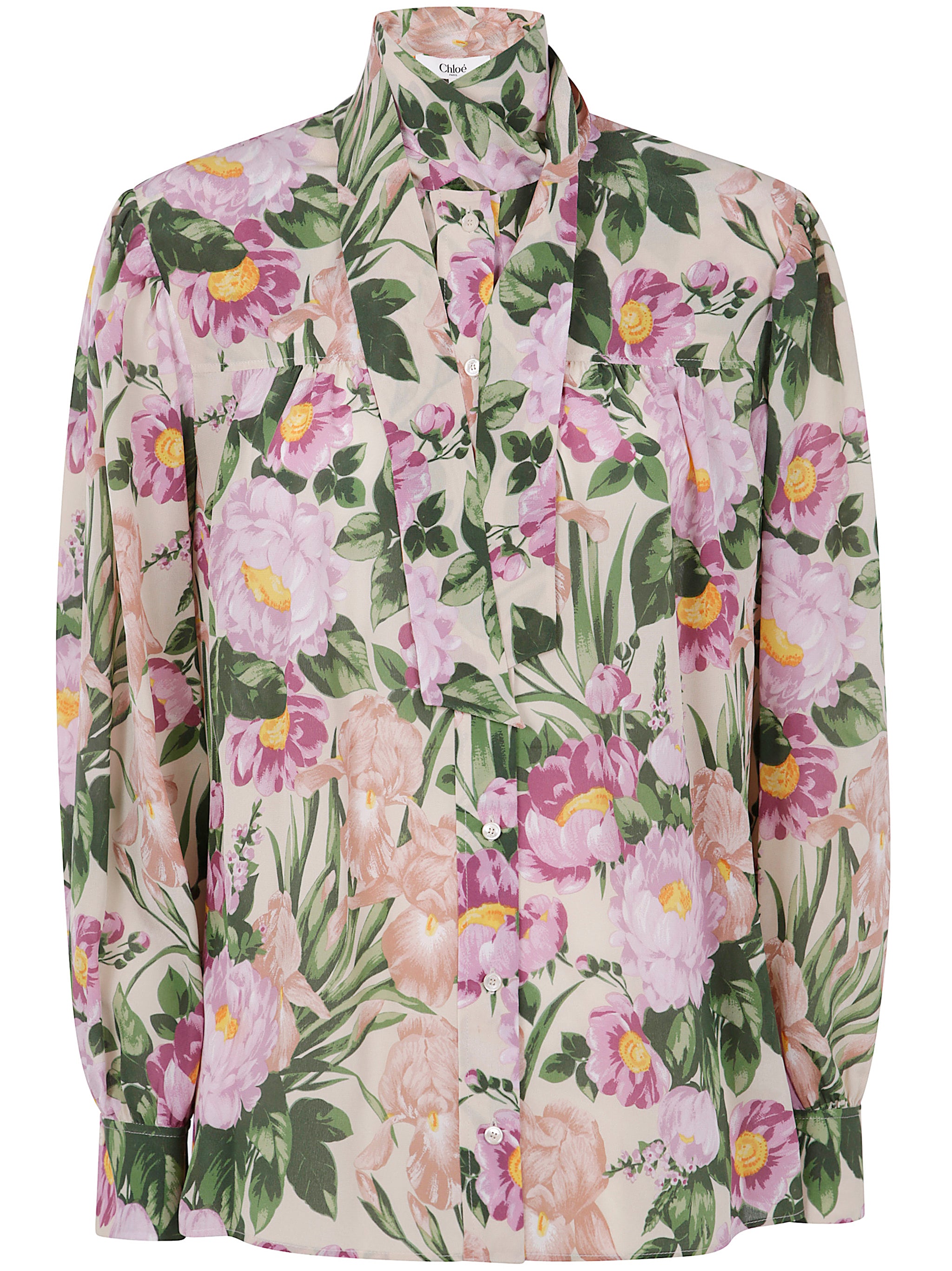 CHLOÉ Floral Printed Crepe Shirt