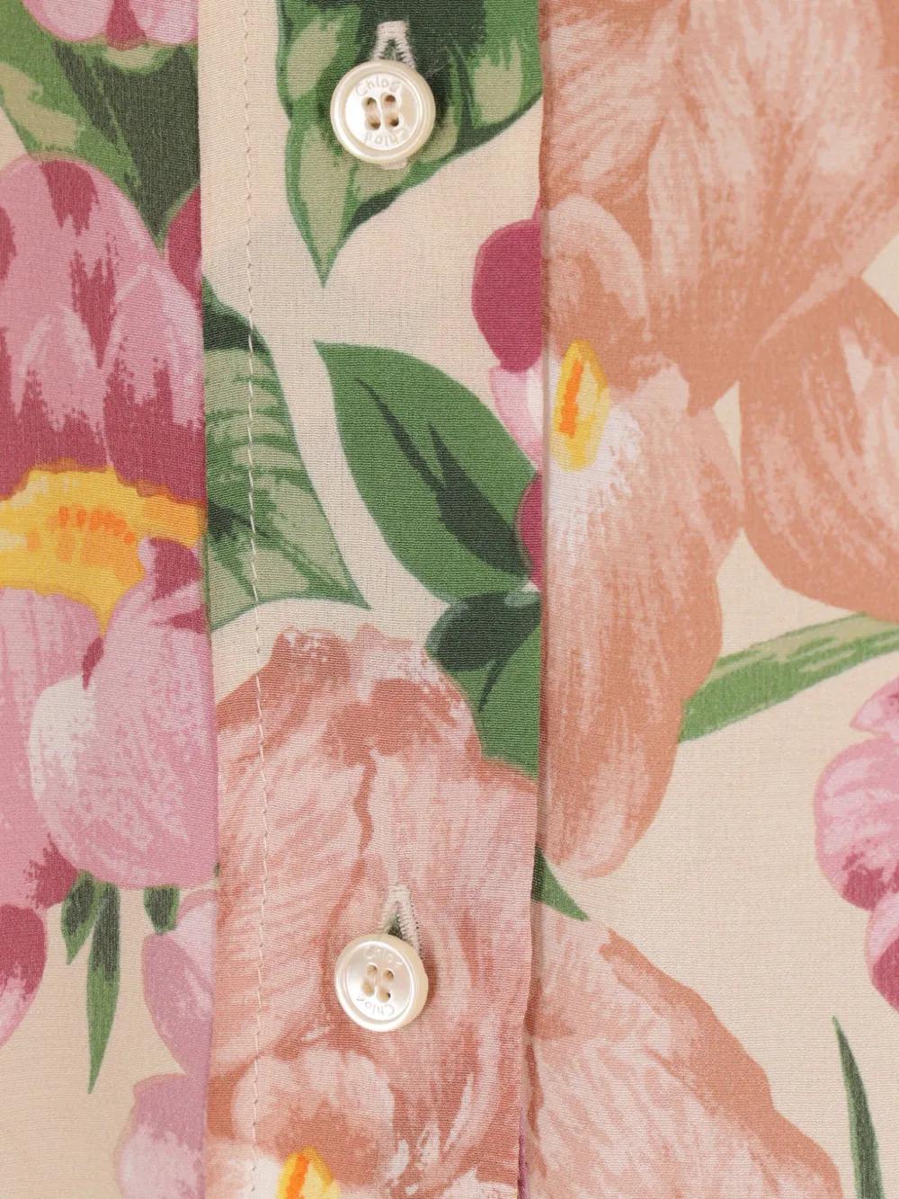 CHLOÉ Maxi Gathered Lavallière Blouse