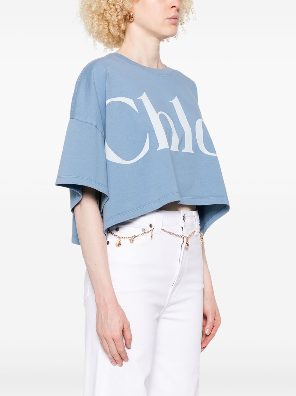 CHLOÉ Mini Logo Cropped T-Shirt