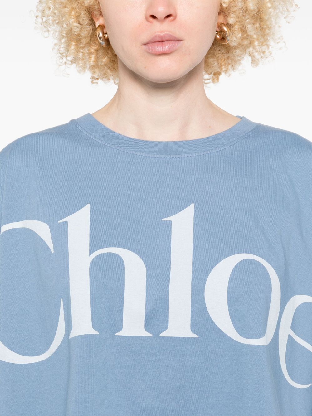 CHLOÉ Mini Logo Cropped T-Shirt