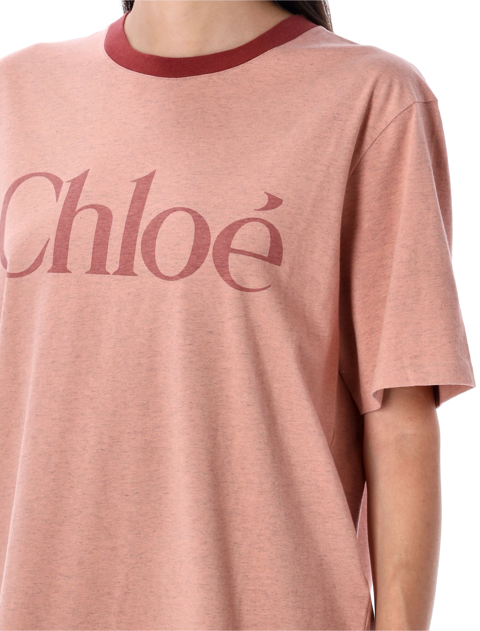 CHLOÉ Oversized Logo Tee for Women - FW25