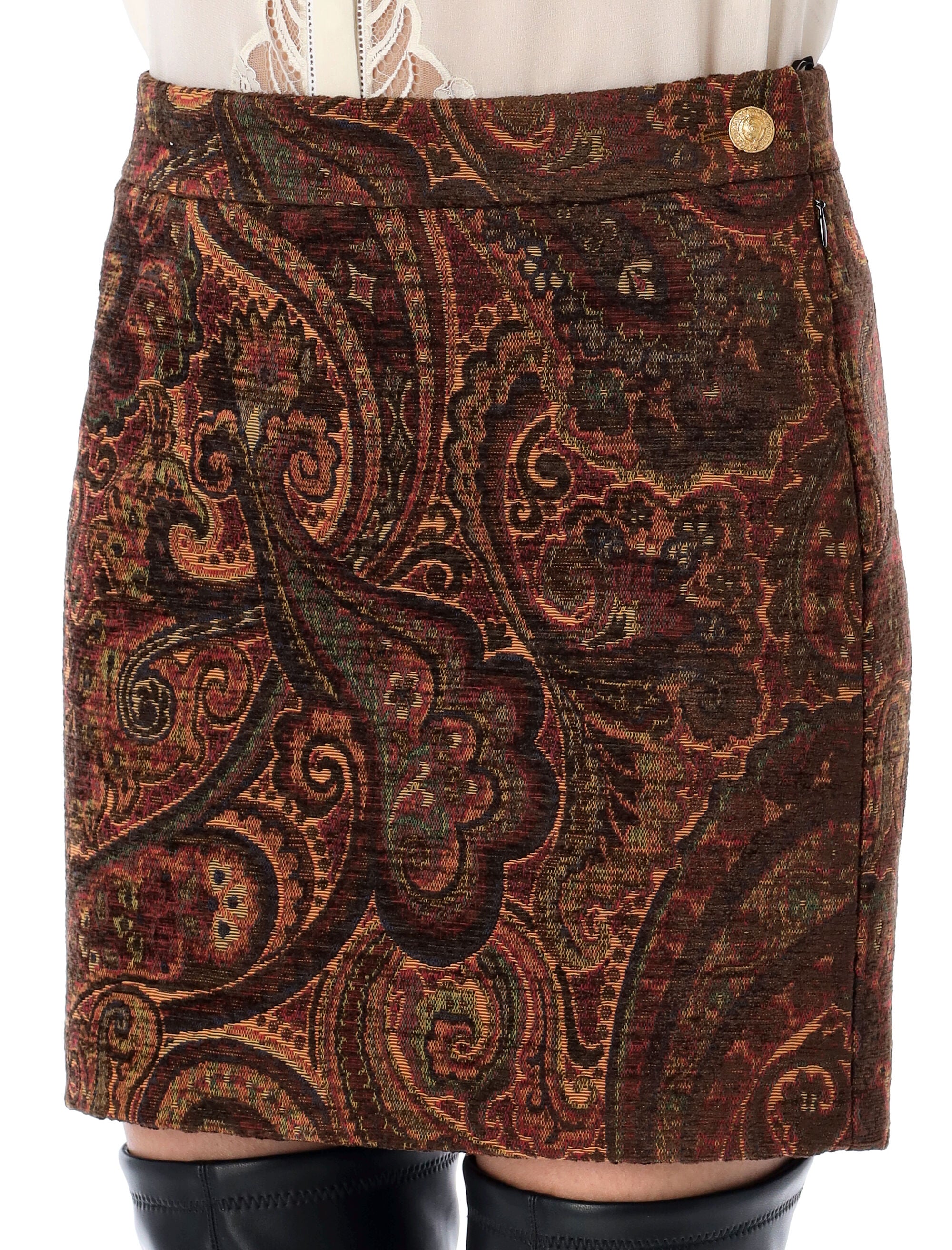 CHLOÉ Mini Skirt in Rich Tapestry Design