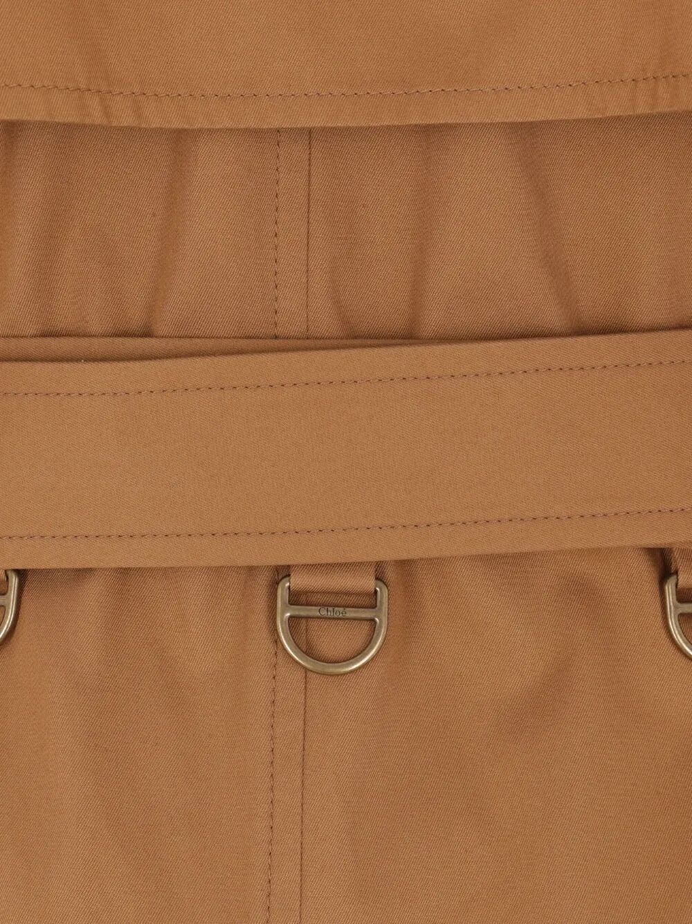 CHLOÉ Double-Breasted Cotton Gabardine Trench Jacket