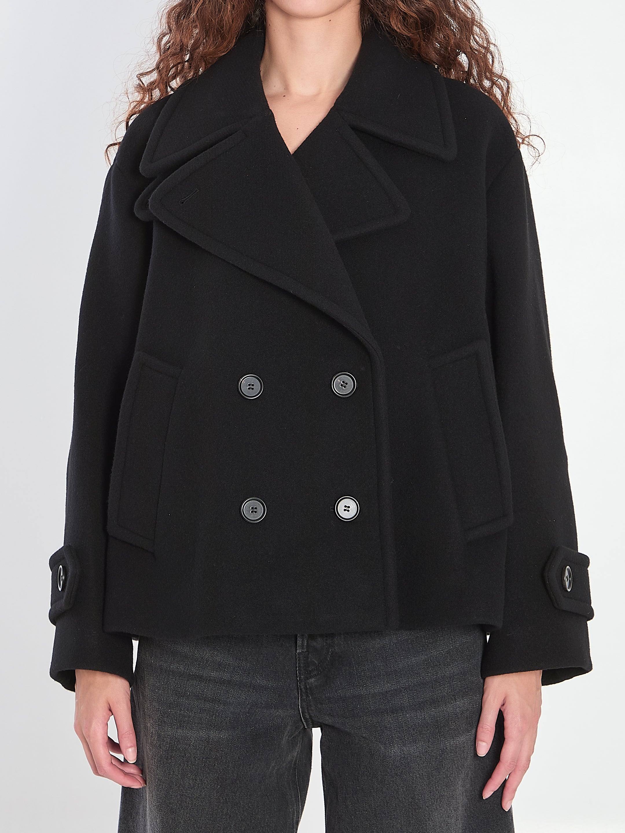 CHLOÉ Elegant Short Peacoat