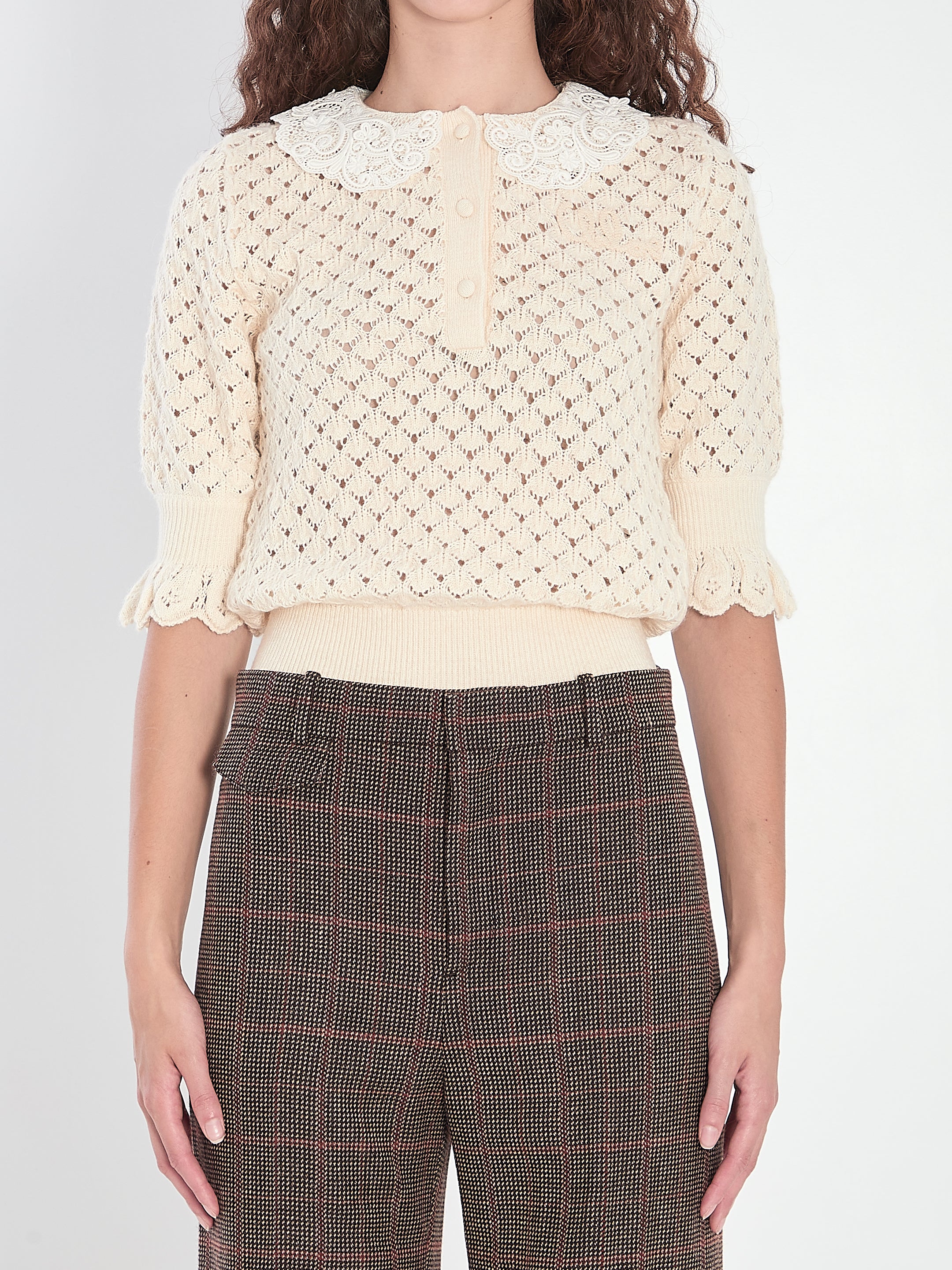 CHLOÉ Wool and Silk Blend Sweater