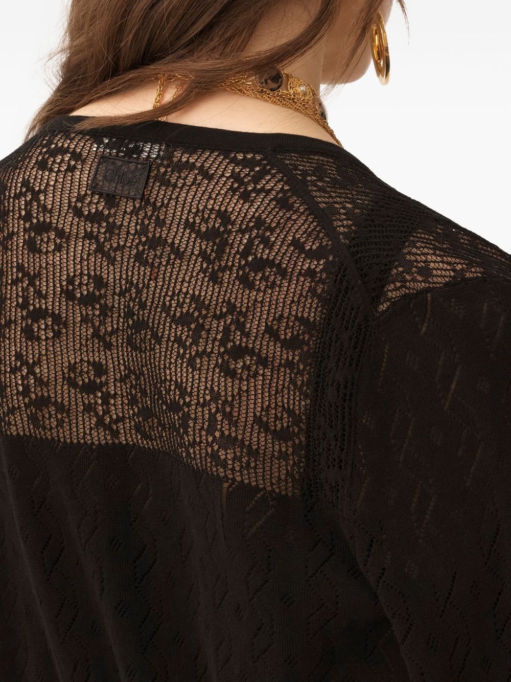 CHLOÉ Mini Top with Monogram and Button Details