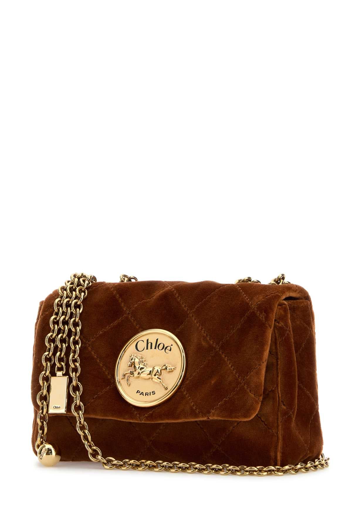 CHLOÉ Mini Velvet Heritage Shoulder Handbag