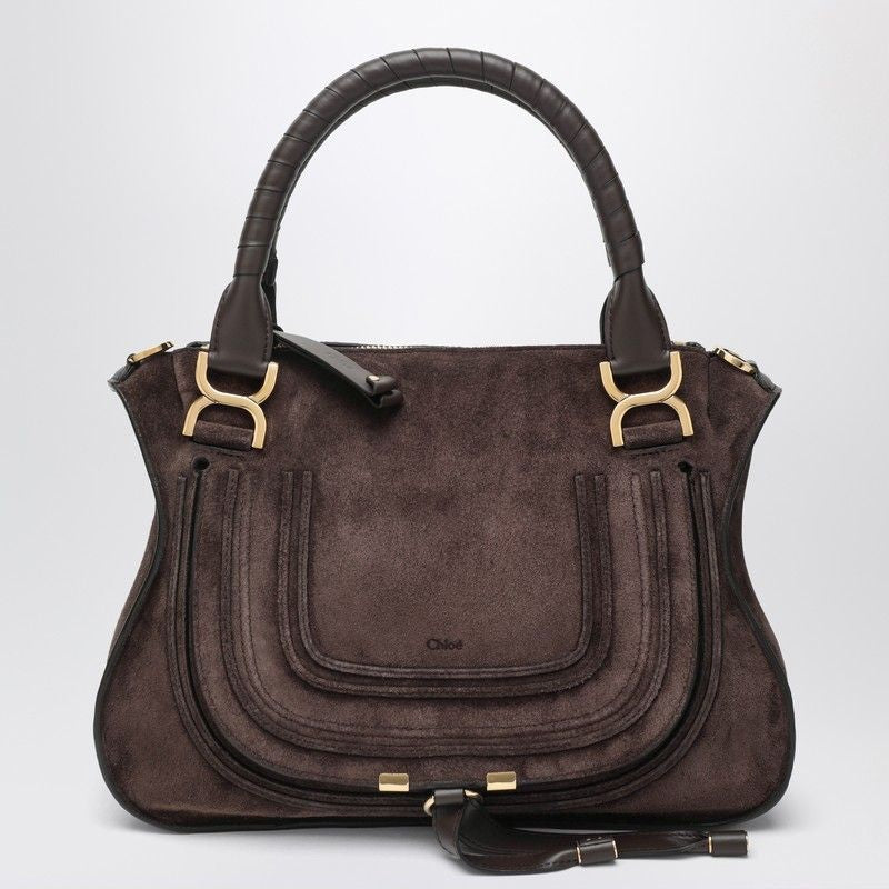 CHLOÉ Suede Leather Handbag with Adjustable Strap