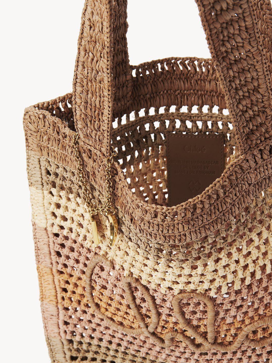 CHLOÉ Mini Summer Raffia Shopping Handbag