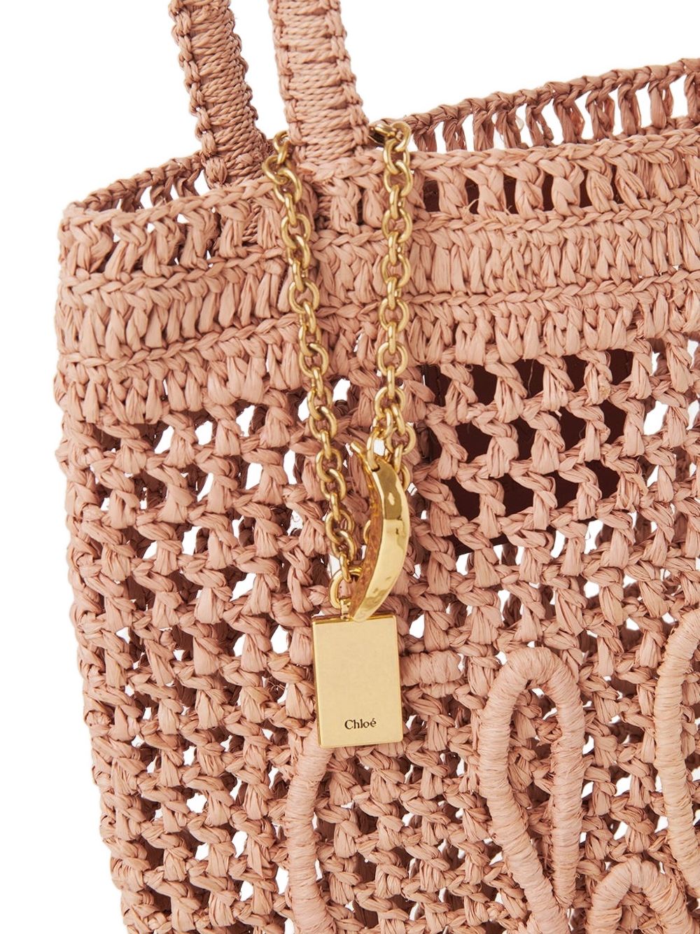 CHLOÉ Mini Raffia Summer Banana Handbag
